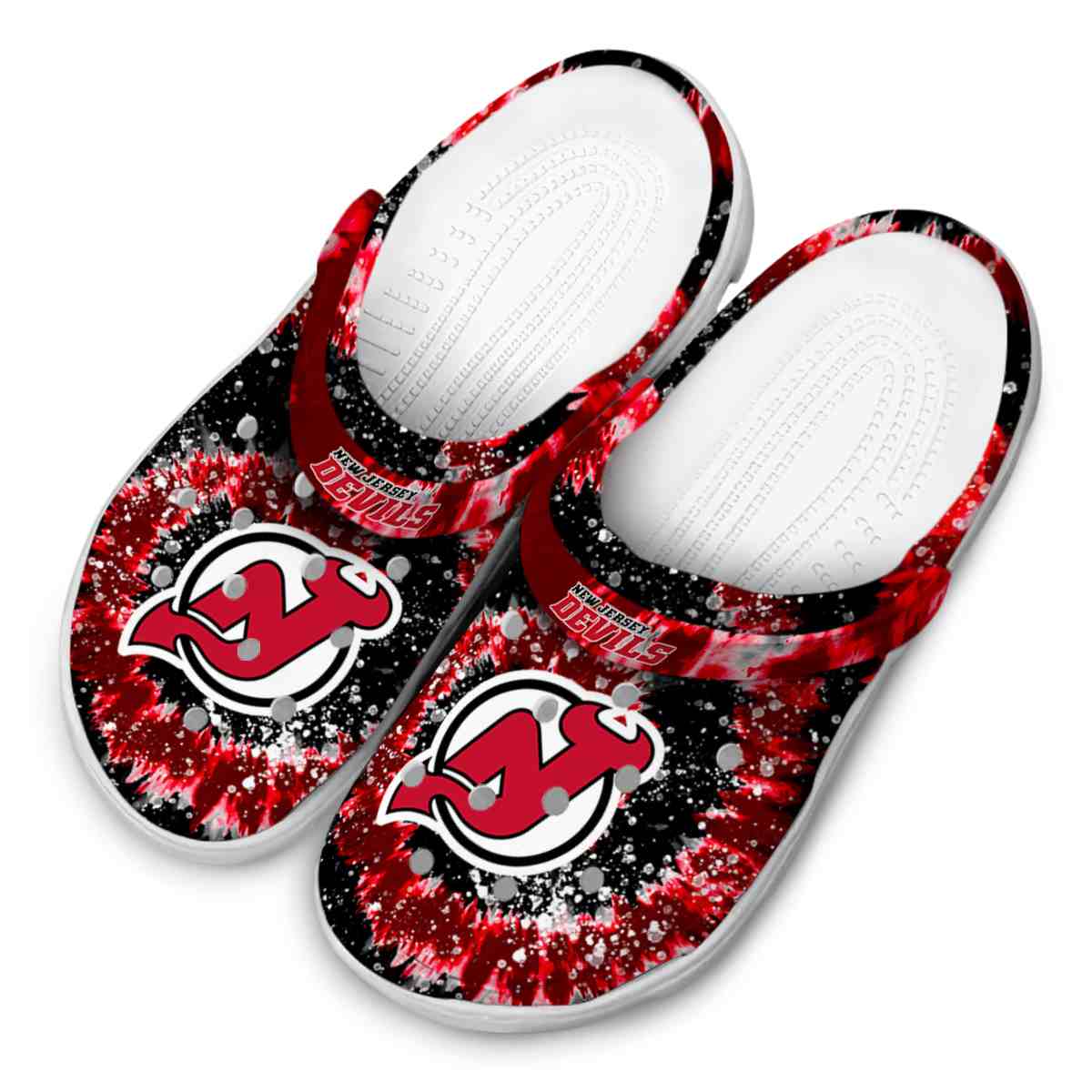 Merchidea New Jersey Devils NHL Sport Crocs Crocband Clogs Shoes Comfortable For Men Women and Kids