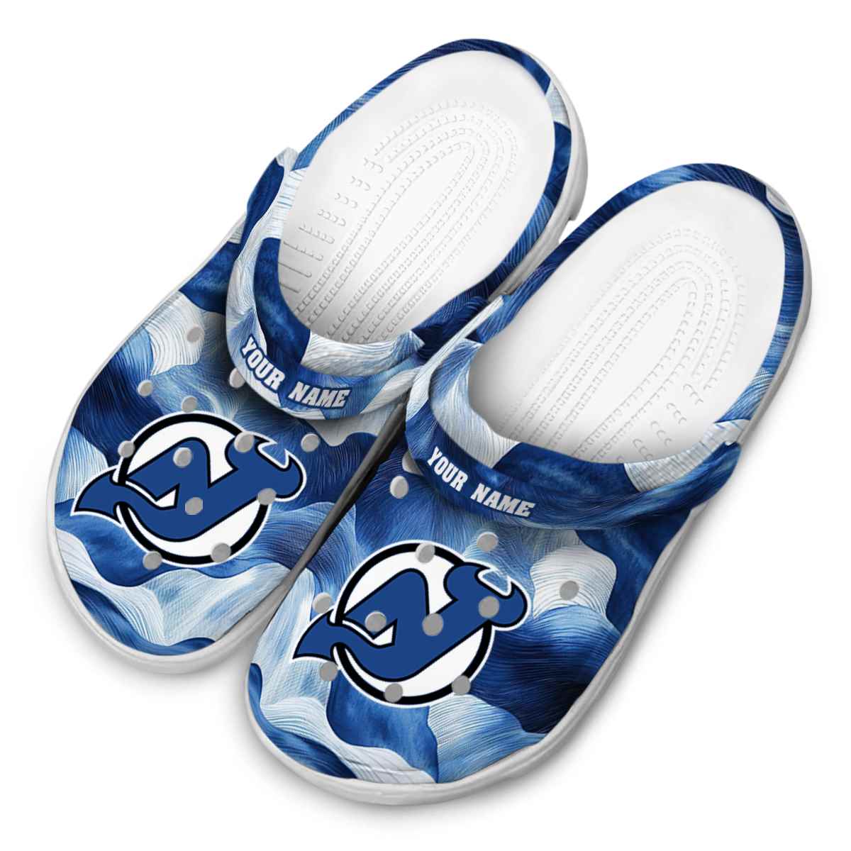 Merchidea New Jersey Devils NHL Sport Crocs Crocband Clogs Shoes Comfortable For Men Women and Kids