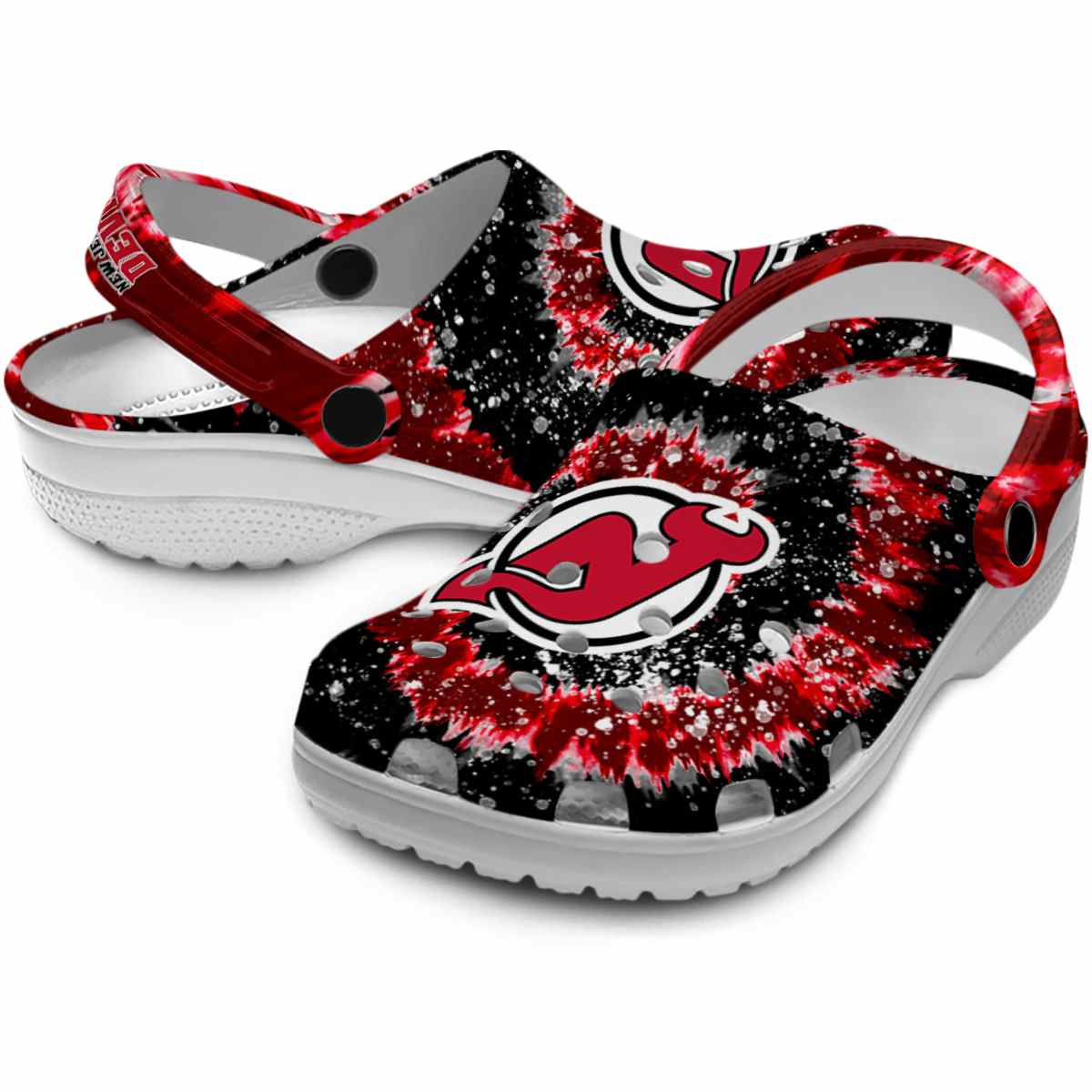 Merchidea New Jersey Devils NHL Sport Crocs Crocband Clogs Shoes Comfortable For Men Women and Kids