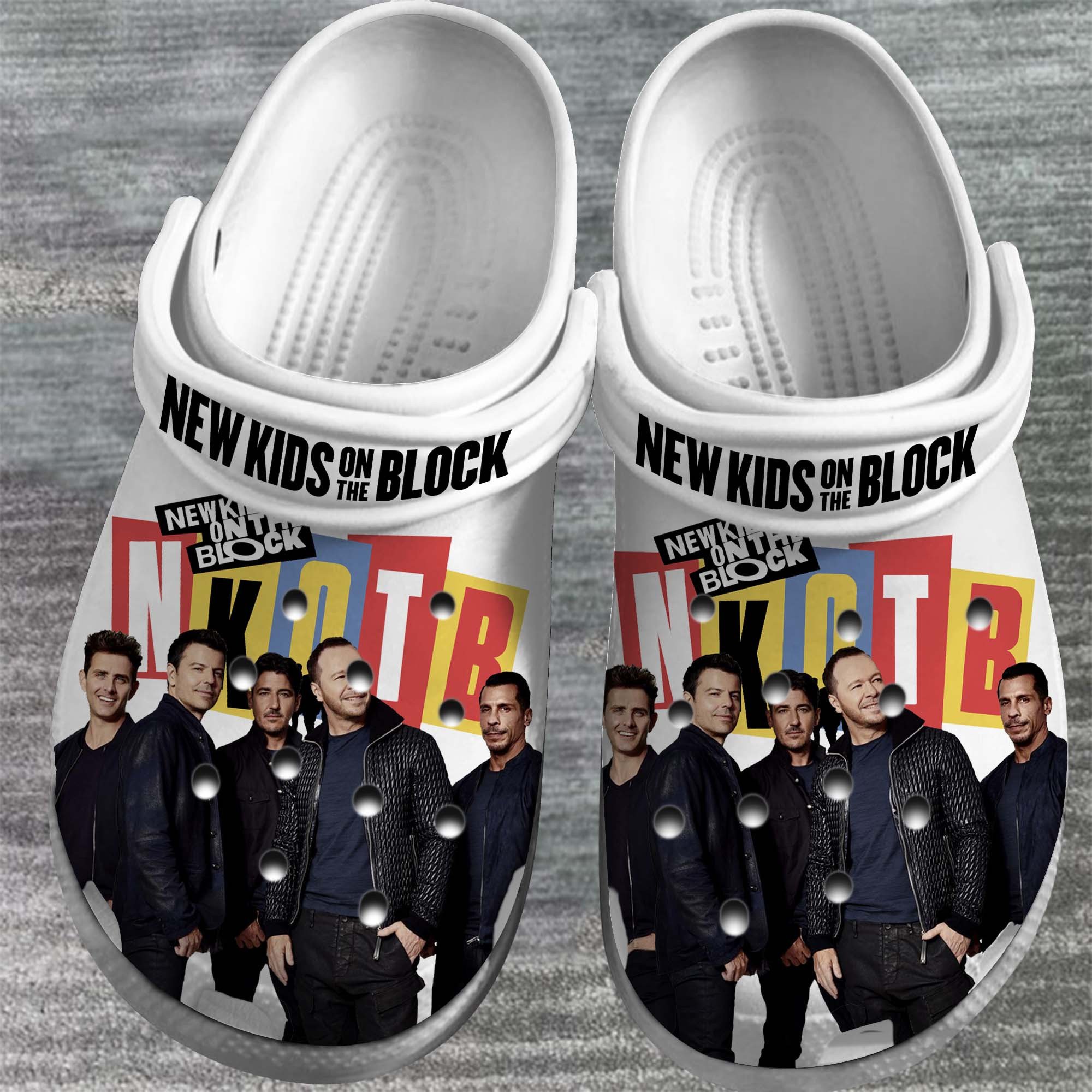 Merchidea New Kids on the Block Music Crocs Crocband Clogs Shoes Comfortable For Men Women and Kids