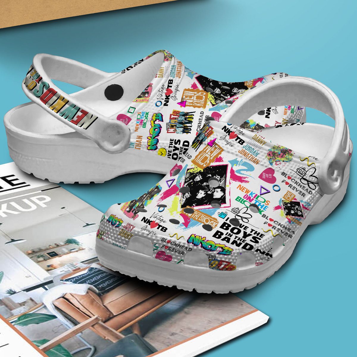 Merchidea New Kids On The Block Music Crocs Crocband Clogs Shoes Comfortable For Men Women and Kids