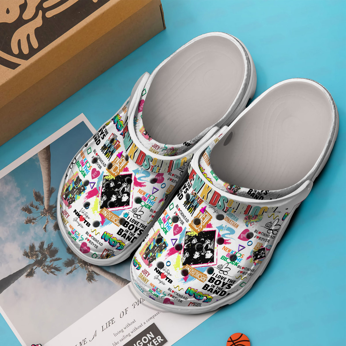 Merchidea New Kids On The Block Music Crocs Crocband Clogs Shoes Comfortable For Men Women and Kids