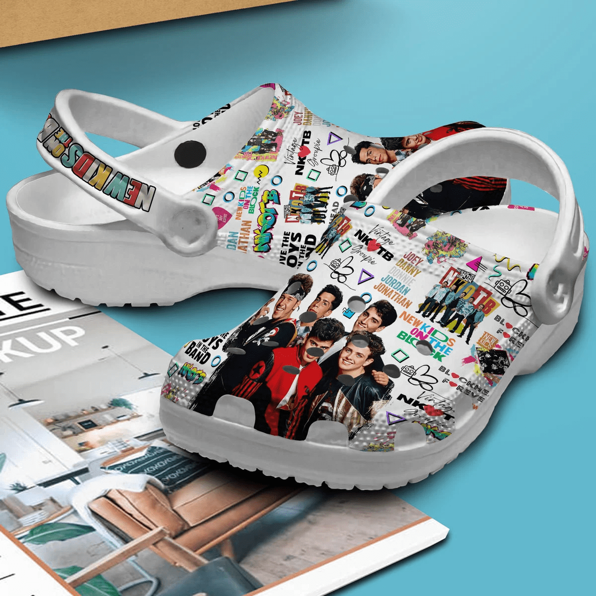 Merchidea New Kids On The Block Music Crocs Crocband Clogs Shoes Comfortable For Men Women and Kids
