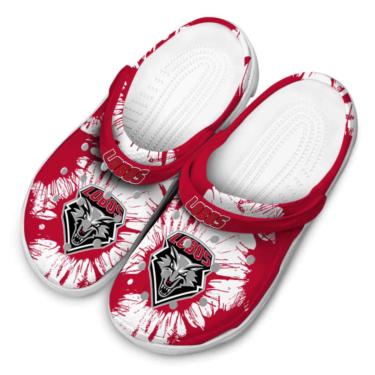 Merchidea New Mexico Lobos NCAA Sport Crocs Crocband Clogs Shoes Comfortable For Men Women and Kids