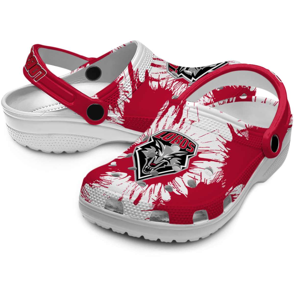 Merchidea New Mexico Lobos NCAA Sport Crocs Crocband Clogs Shoes Comfortable For Men Women and Kids