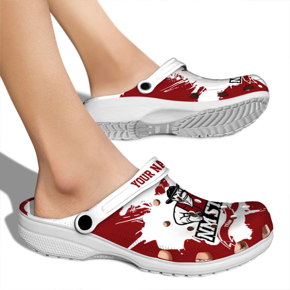 Merchidea New Mexico State Aggies NCAA Sport Crocs Crocband Clogs Shoes Comfortable For Men Women and Kids