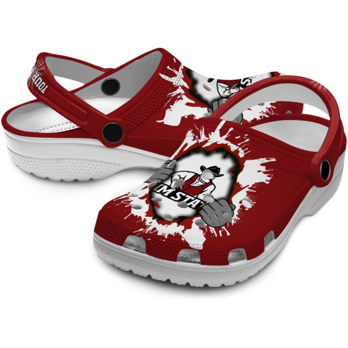 Merchidea New Mexico State Aggies NCAA Sport Crocs Crocband Clogs Shoes Comfortable For Men Women and Kids