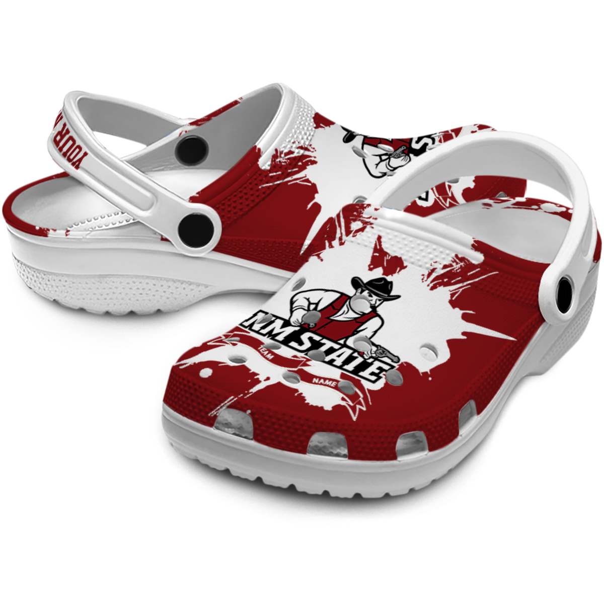 Merchidea New Mexico State Aggies NCAA Sport Crocs Crocband Clogs Shoes Comfortable For Men Women and Kids