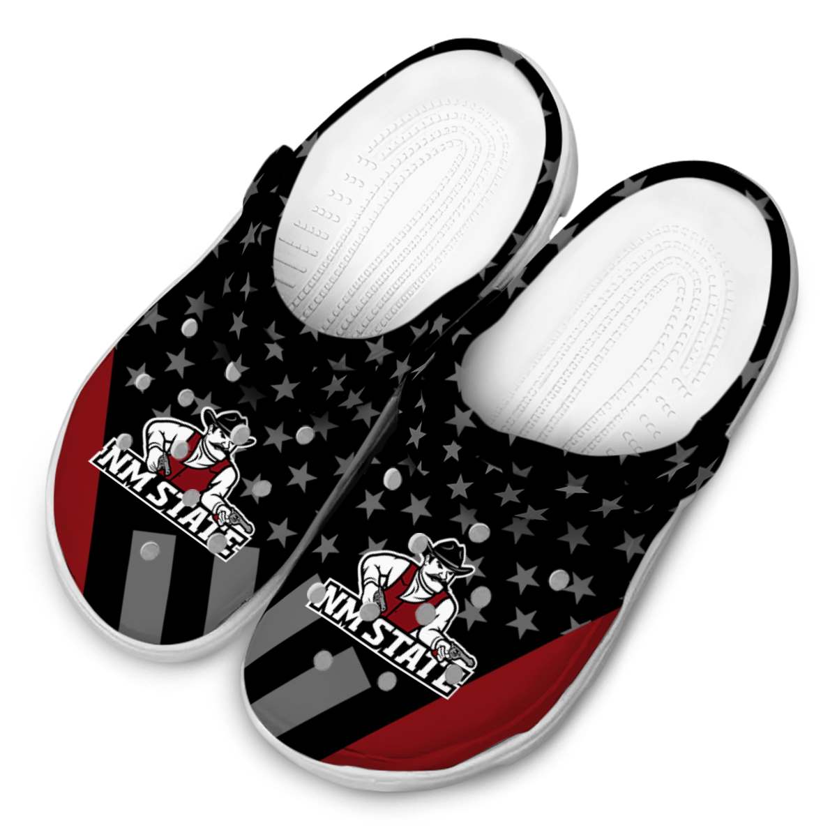 Merchidea New Mexico State Aggies NCAA Sport Crocs Crocband Clogs Shoes Comfortable For Men Women and Kids