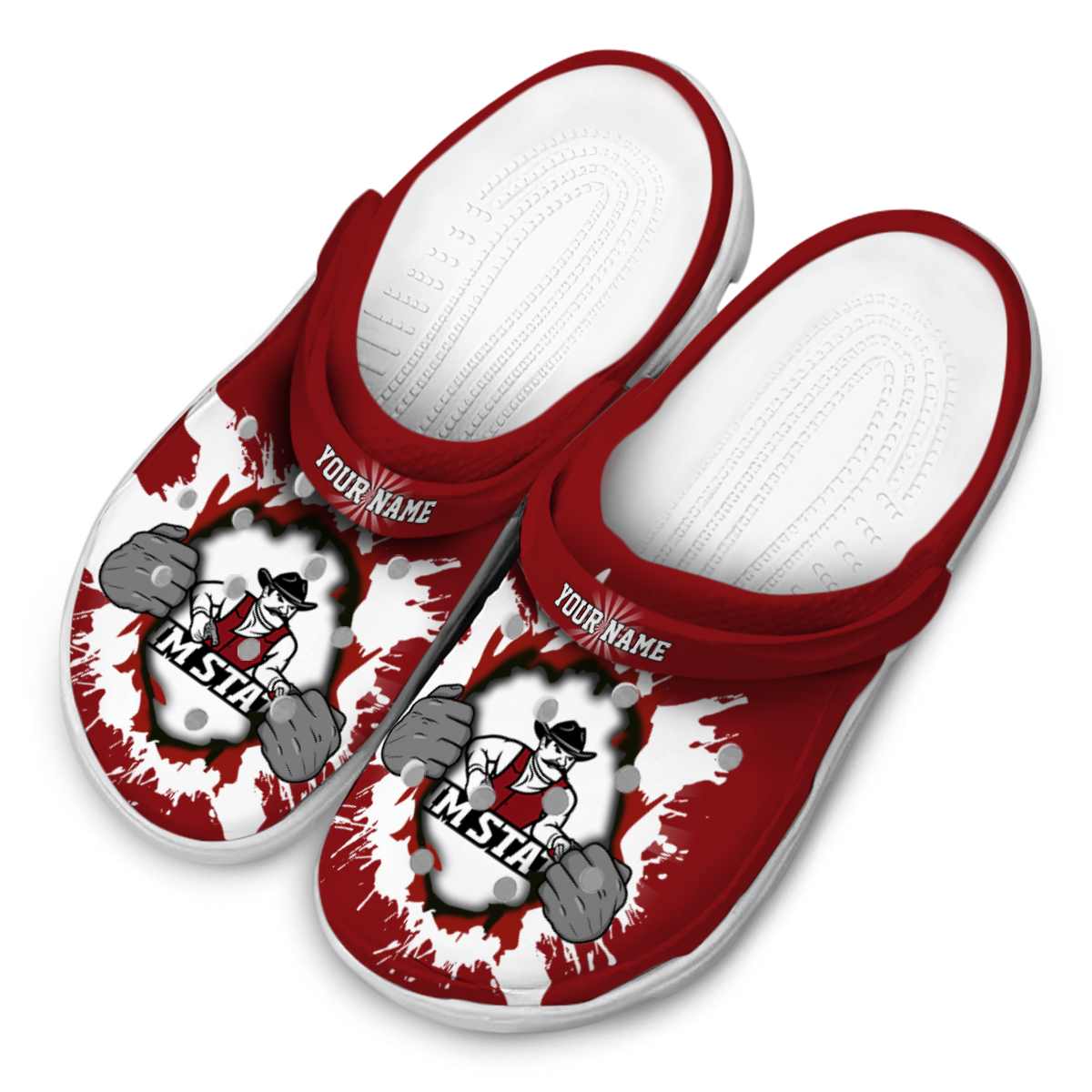 Merchidea New Mexico State Aggies NCAA Sport Crocs Crocband Clogs Shoes Comfortable For Men Women and Kids