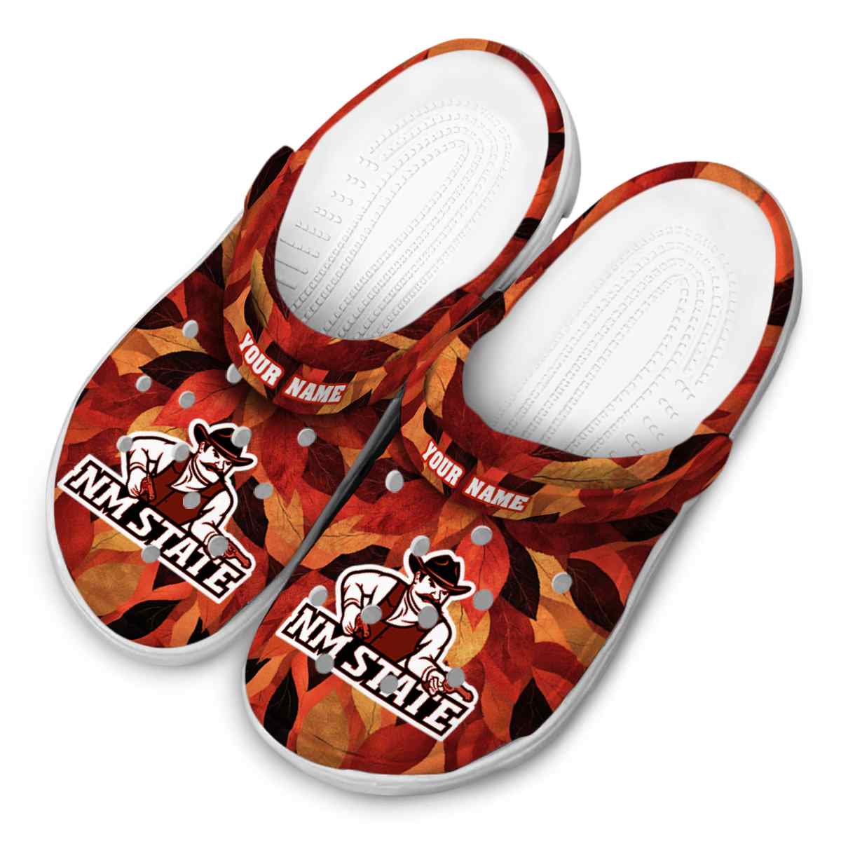 Merchidea New Mexico State Aggies NCAA Sport Crocs Crocband Clogs Shoes Comfortable For Men Women and Kids