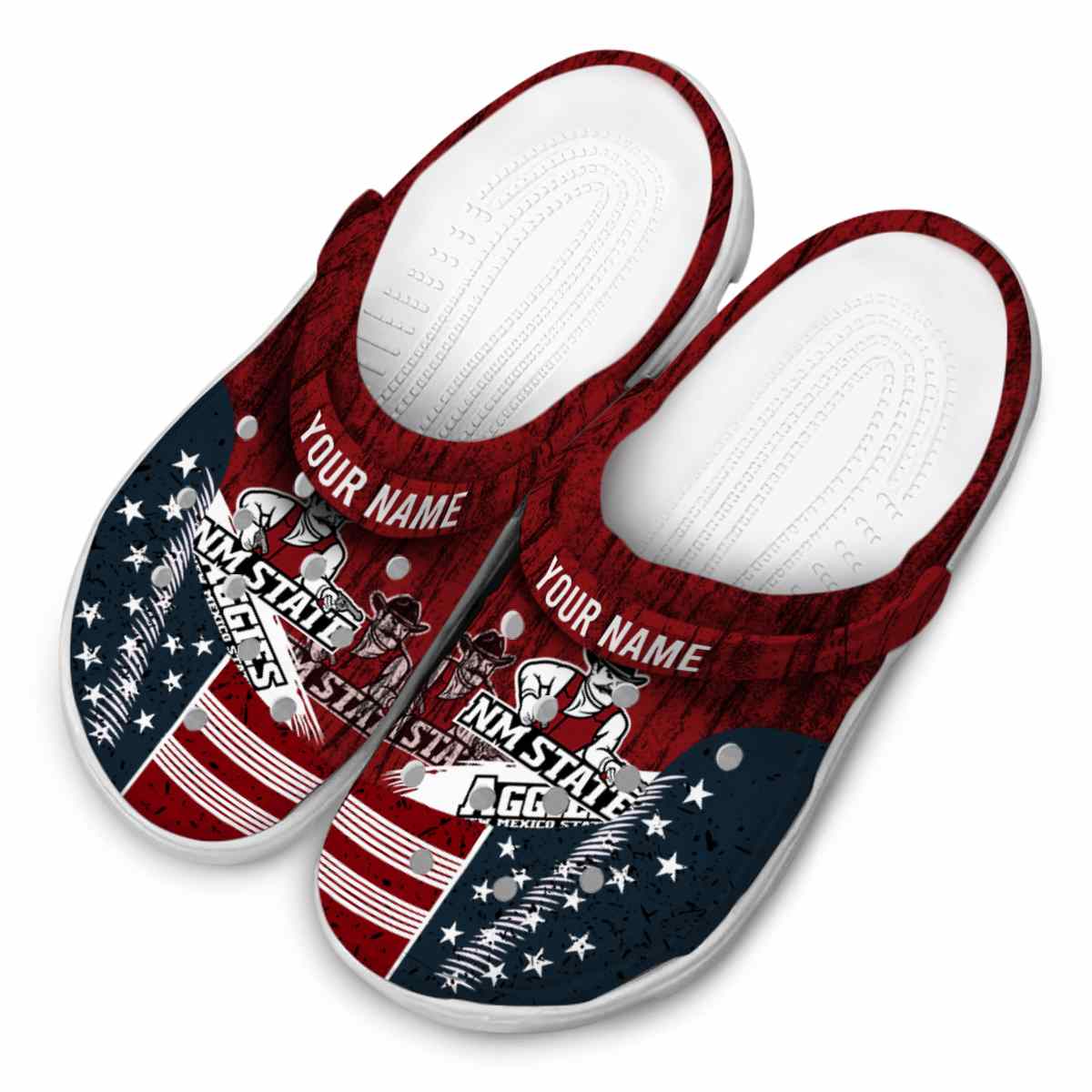 Merchidea New Mexico State Aggies NCAA Sport Crocs Crocband Clogs Shoes Comfortable For Men Women and Kids