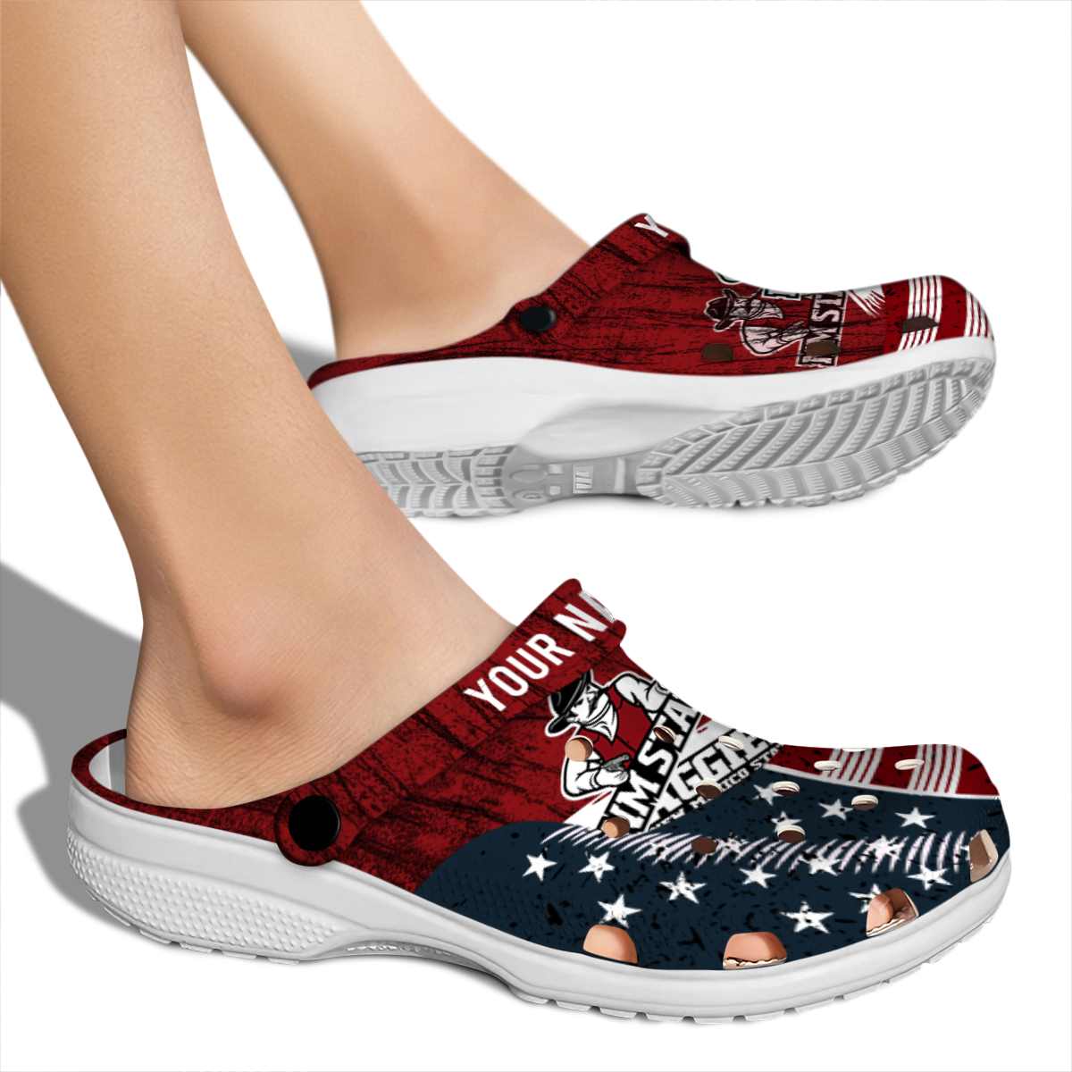 Merchidea New Mexico State Aggies NCAA Sport Crocs Crocband Clogs Shoes Comfortable For Men Women and Kids
