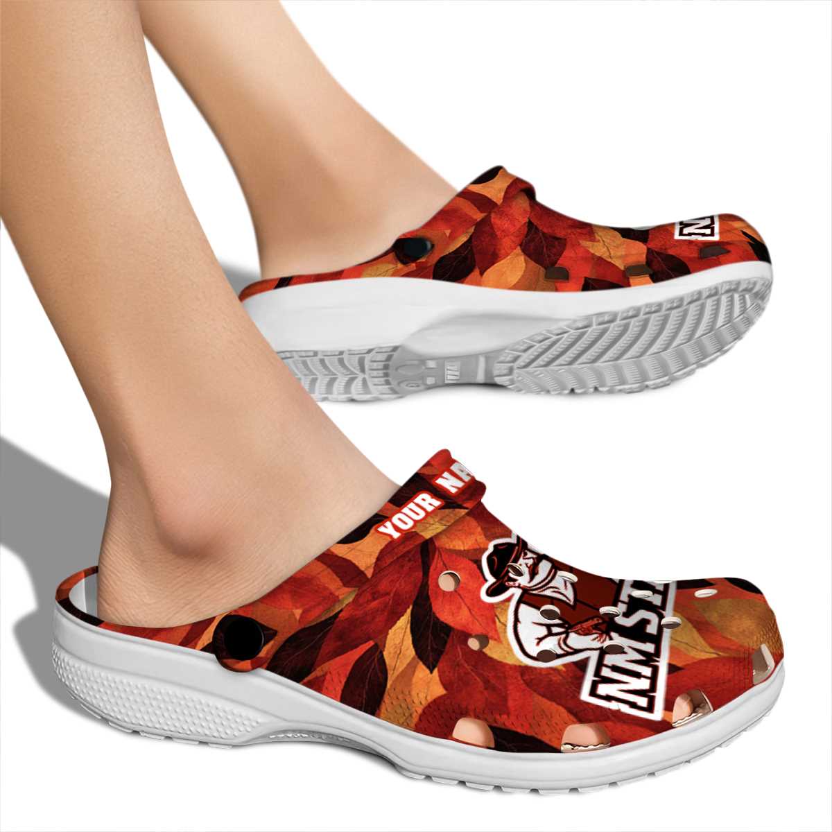 Merchidea New Mexico State Aggies NCAA Sport Crocs Crocband Clogs Shoes Comfortable For Men Women and Kids