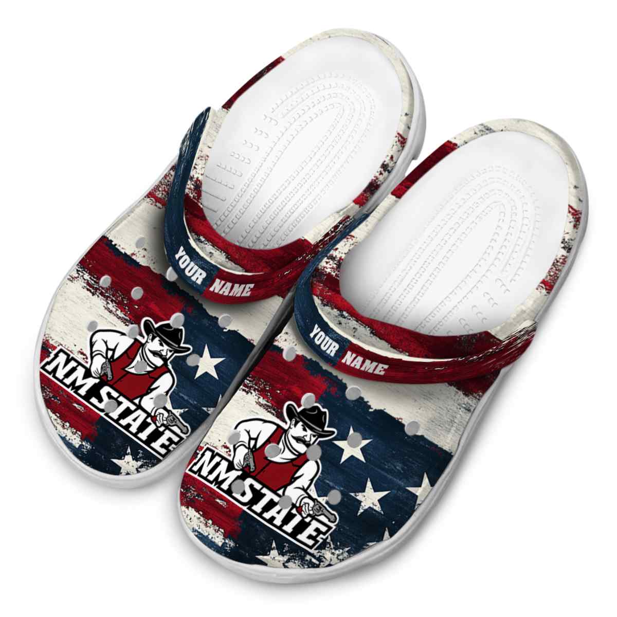 Merchidea New Mexico State Aggies NCAA Sport Crocs Crocband Clogs Shoes Comfortable For Men Women and Kids