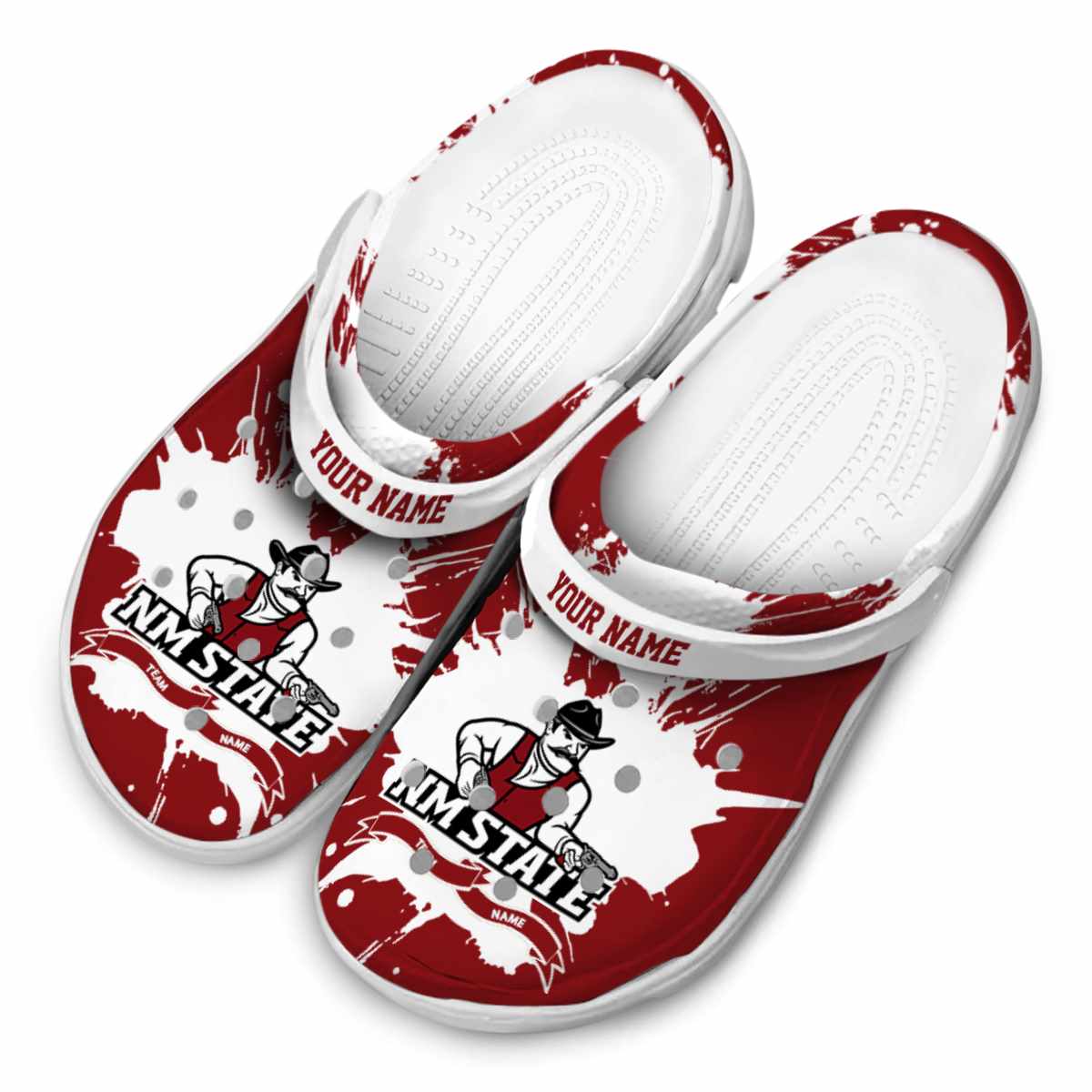 Merchidea New Mexico State Aggies NCAA Sport Crocs Crocband Clogs Shoes Comfortable For Men Women and Kids