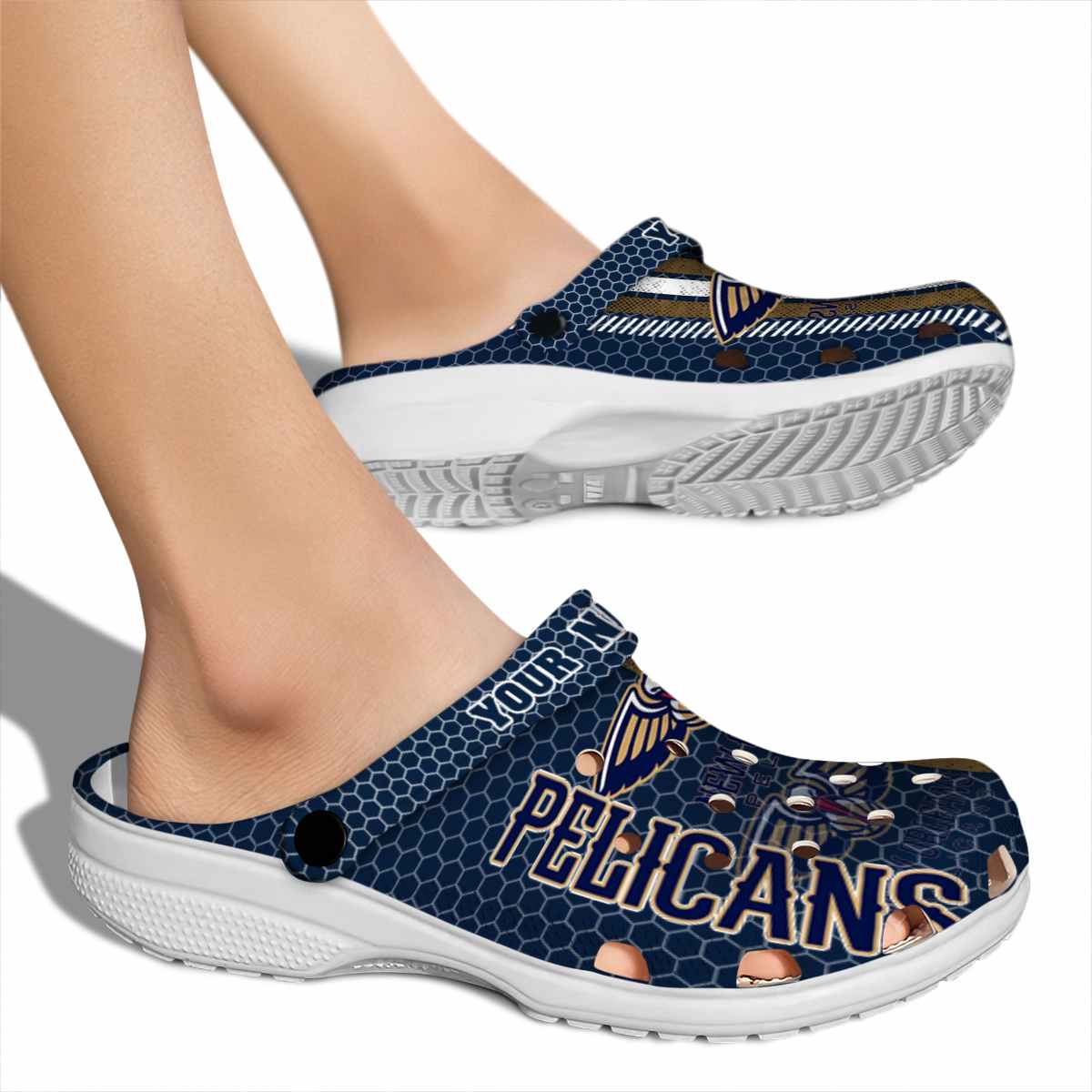 Merchidea New Orleans Pelicans NBA Sport Crocs Crocband Clogs Shoes Comfortable For Men Women and Kids