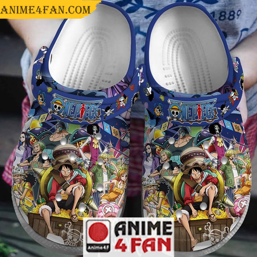 Merchidea New World Shoes One Piece Anime Crocs Crocband Clogs Shoes Comfortable For Men Women and Kids
