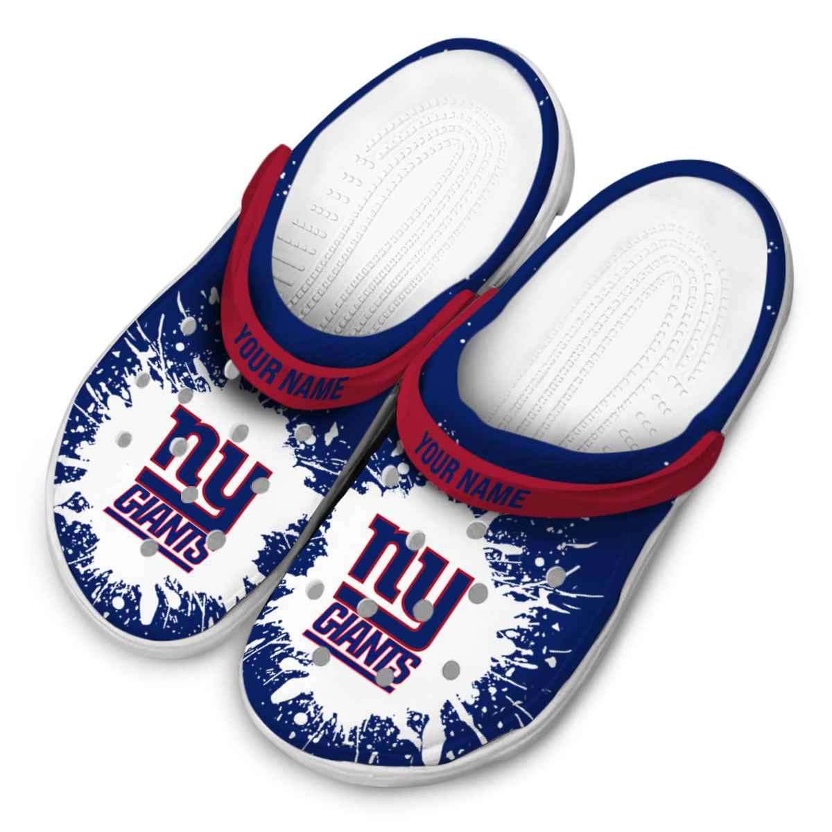 Merchidea New York Giants NFL Sport Crocs Crocband Clogs Shoes Comfortable For Men Women and Kids