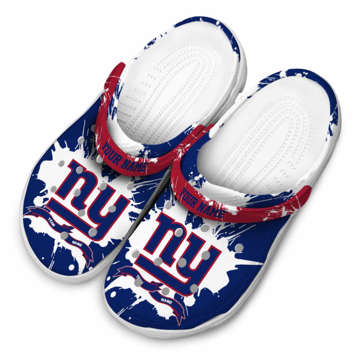 Merchidea New York Giants NFL Sport Crocs Crocband Clogs Shoes Comfortable For Men Women and Kids