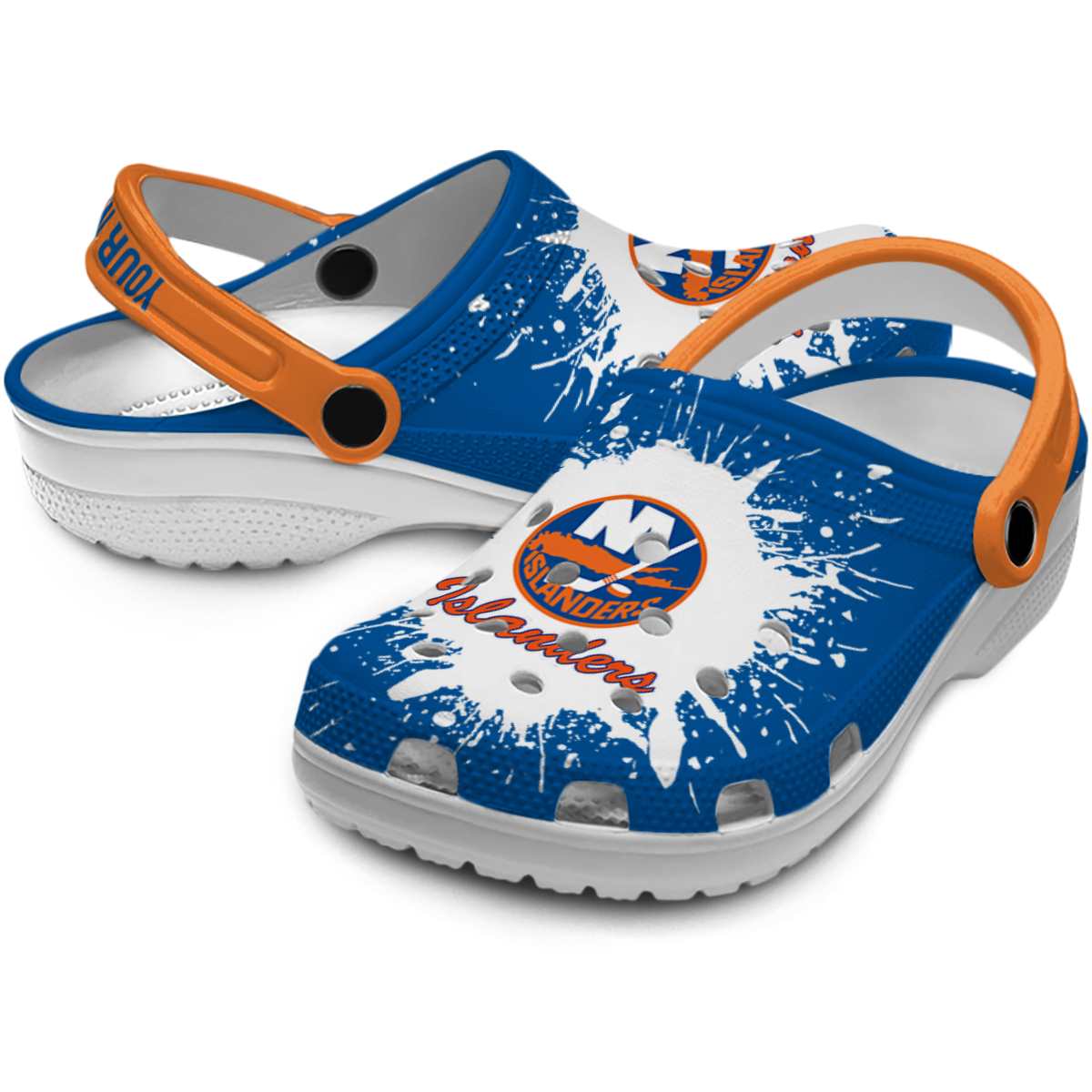 Merchidea New York Islanders NHL Sport Crocs Crocband Clogs Shoes Comfortable For Men Women and Kids