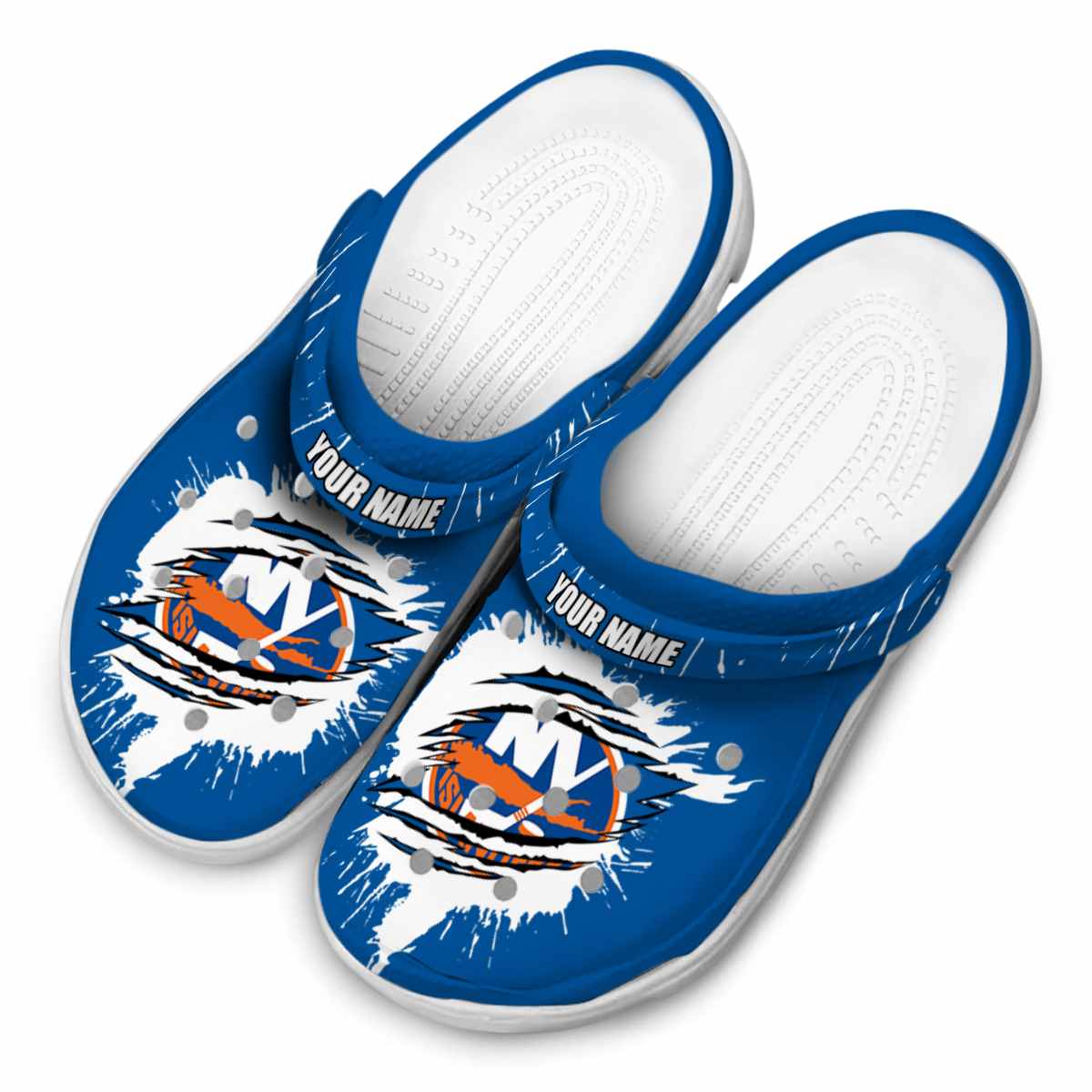 Merchidea New York Islanders NHL Sport Crocs Crocband Clogs Shoes Comfortable For Men Women and Kids