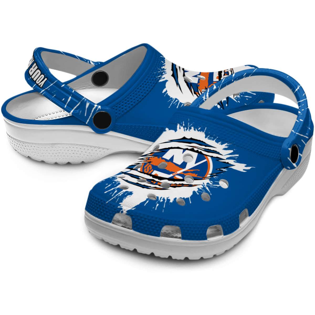 Merchidea New York Islanders NHL Sport Crocs Crocband Clogs Shoes Comfortable For Men Women and Kids