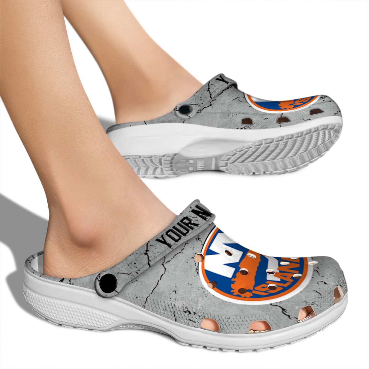 Merchidea New York Islanders NHL Sport Crocs Crocband Clogs Shoes Comfortable For Men Women and Kids