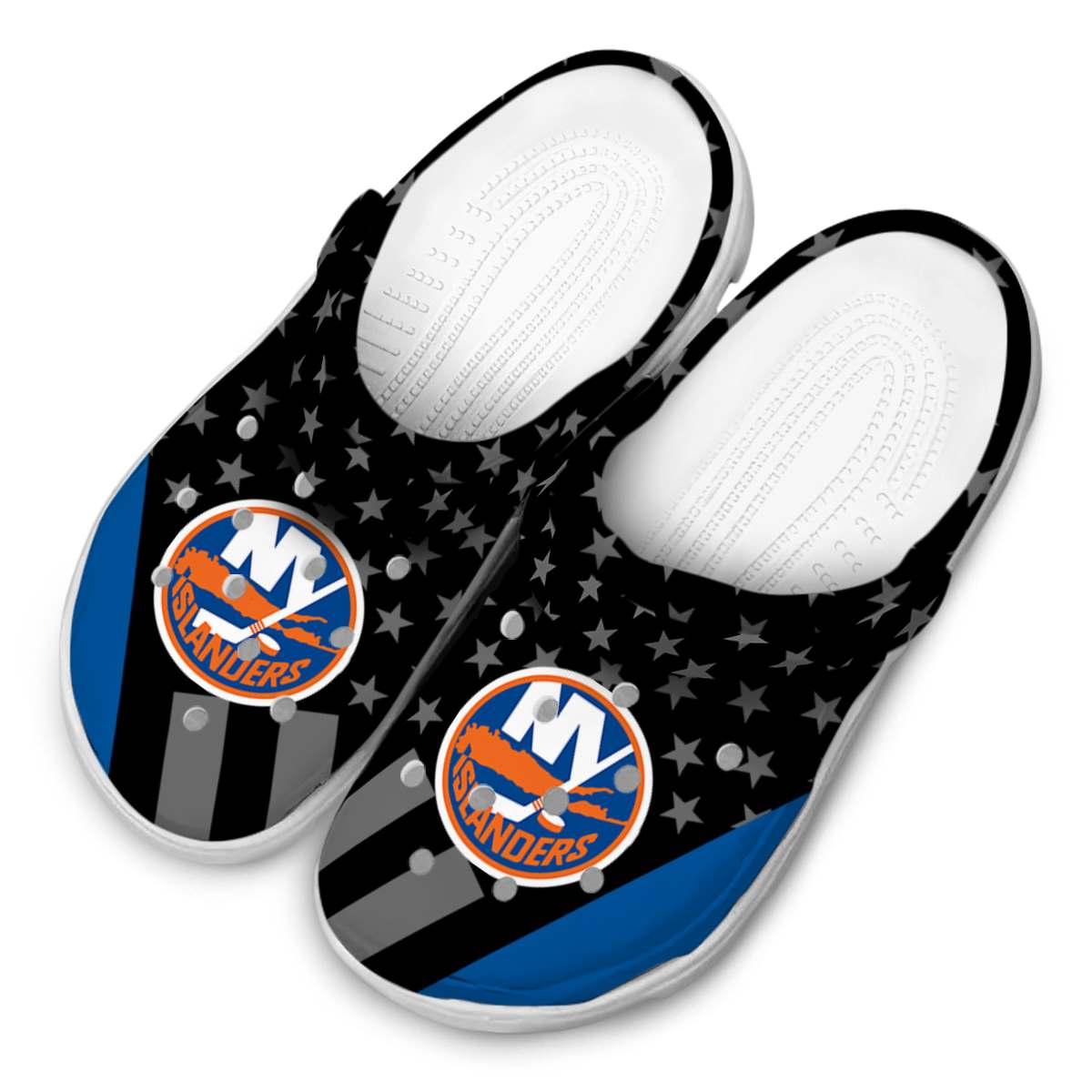 Merchidea New York Islanders NHL Sport Crocs Crocband Clogs Shoes Comfortable For Men Women and Kids