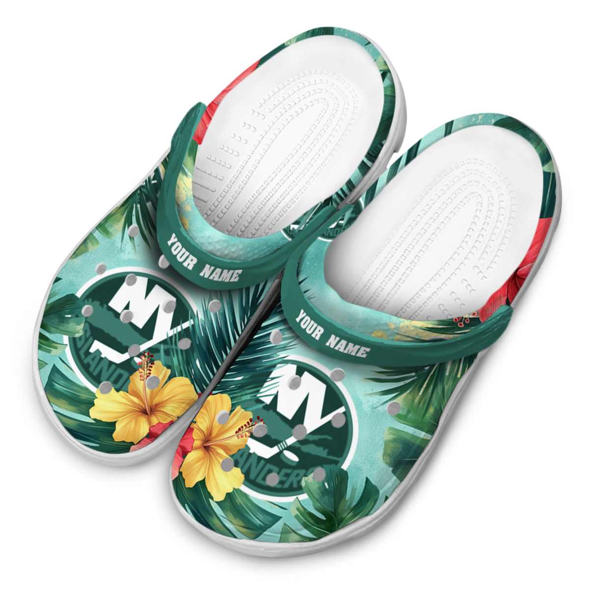 Merchidea New York Islanders NHL Sport Crocs Crocband Clogs Shoes Comfortable For Men Women and Kids