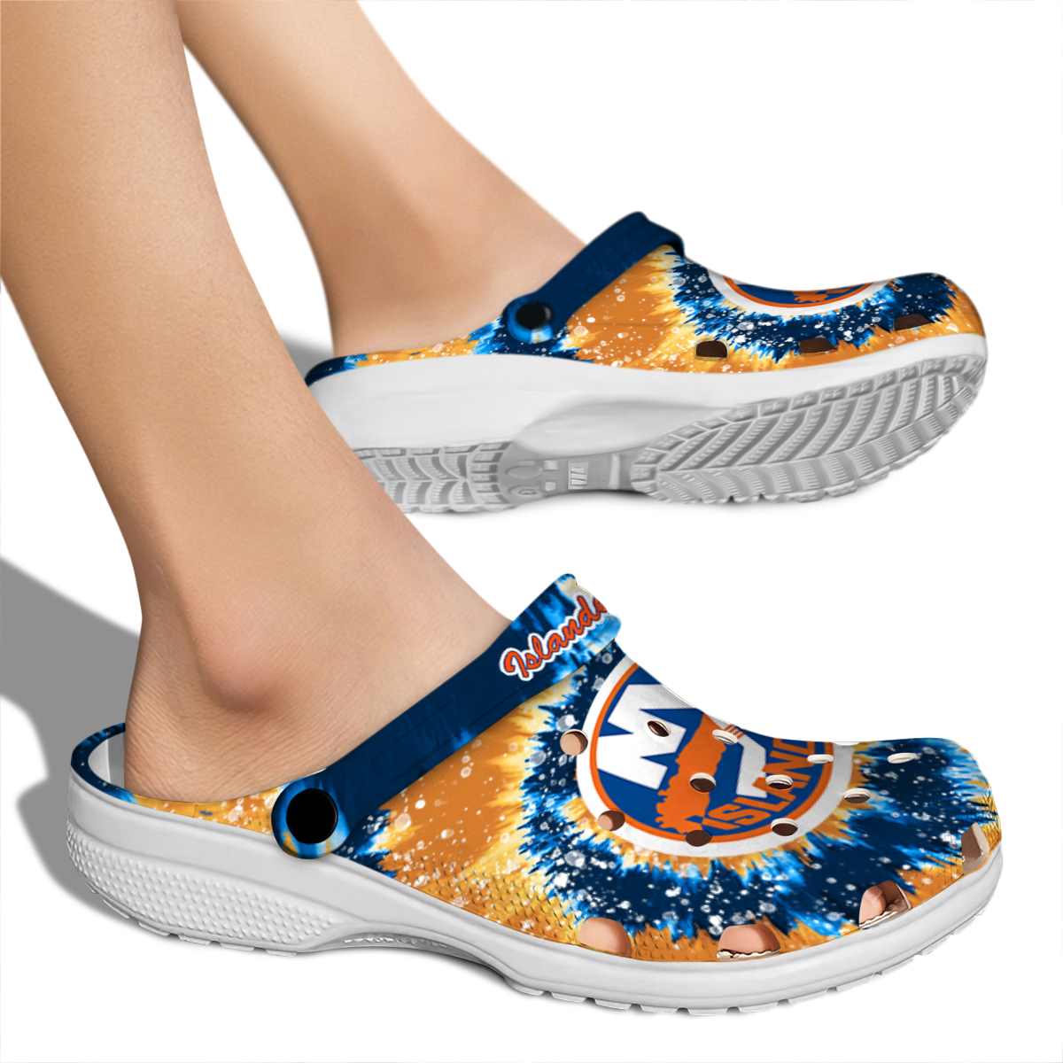 Merchidea New York Islanders NHL Sport Crocs Crocband Clogs Shoes Comfortable For Men Women and Kids