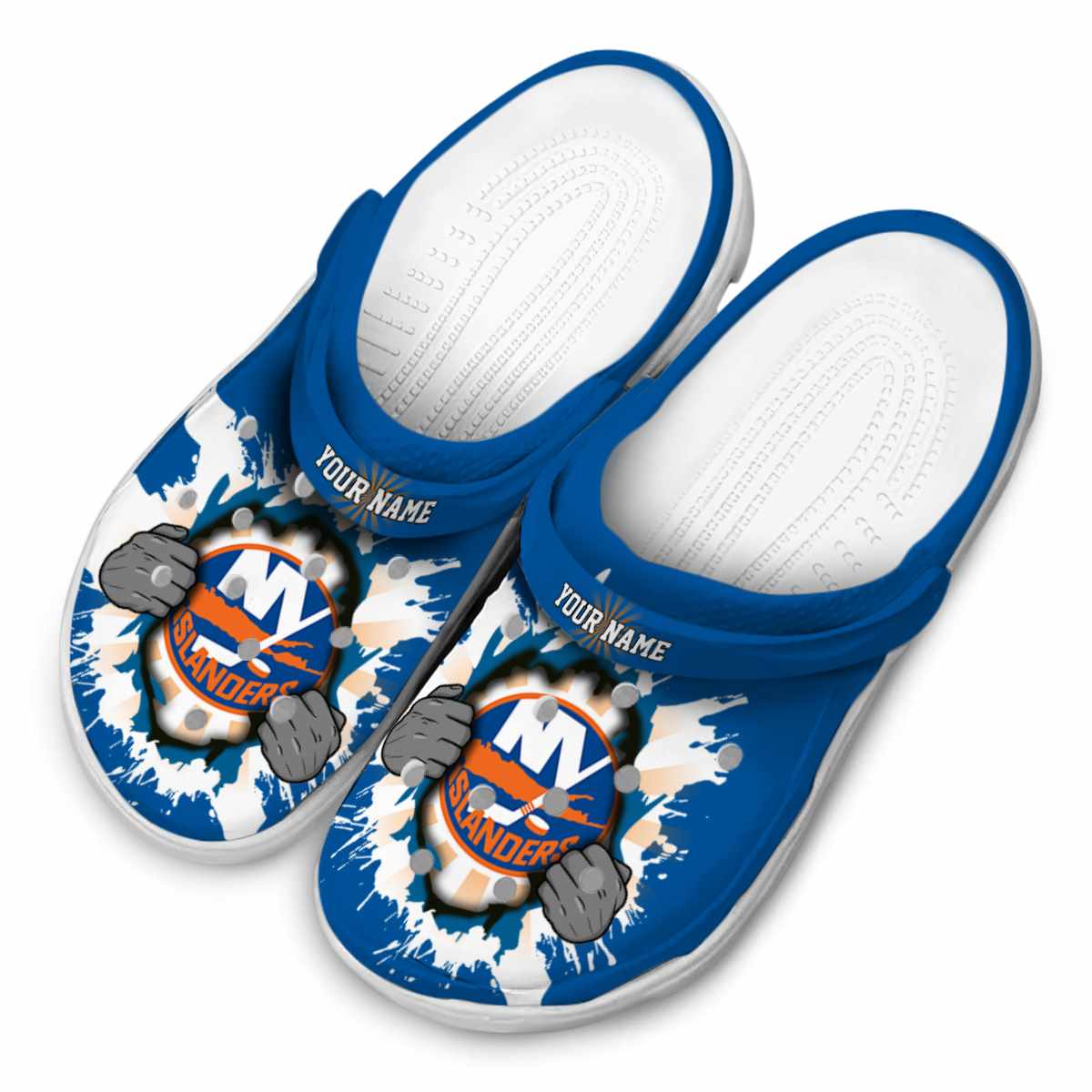 Merchidea New York Islanders NHL Sport Crocs Crocband Clogs Shoes Comfortable For Men Women and Kids