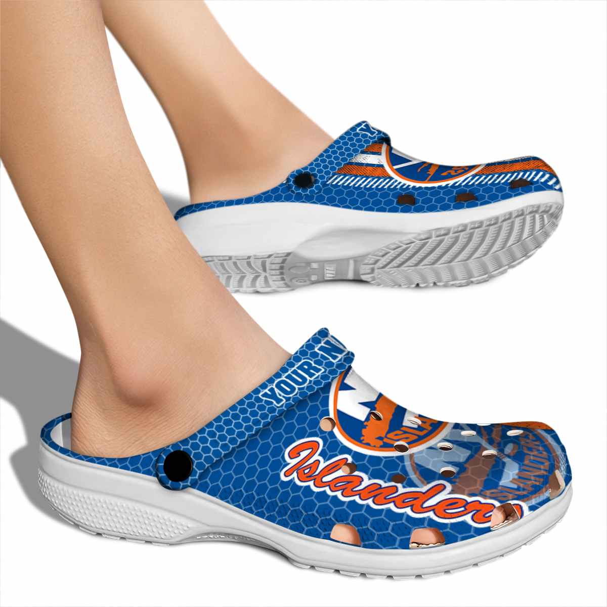 Merchidea New York Islanders NHL Sport Crocs Crocband Clogs Shoes Comfortable For Men Women and Kids