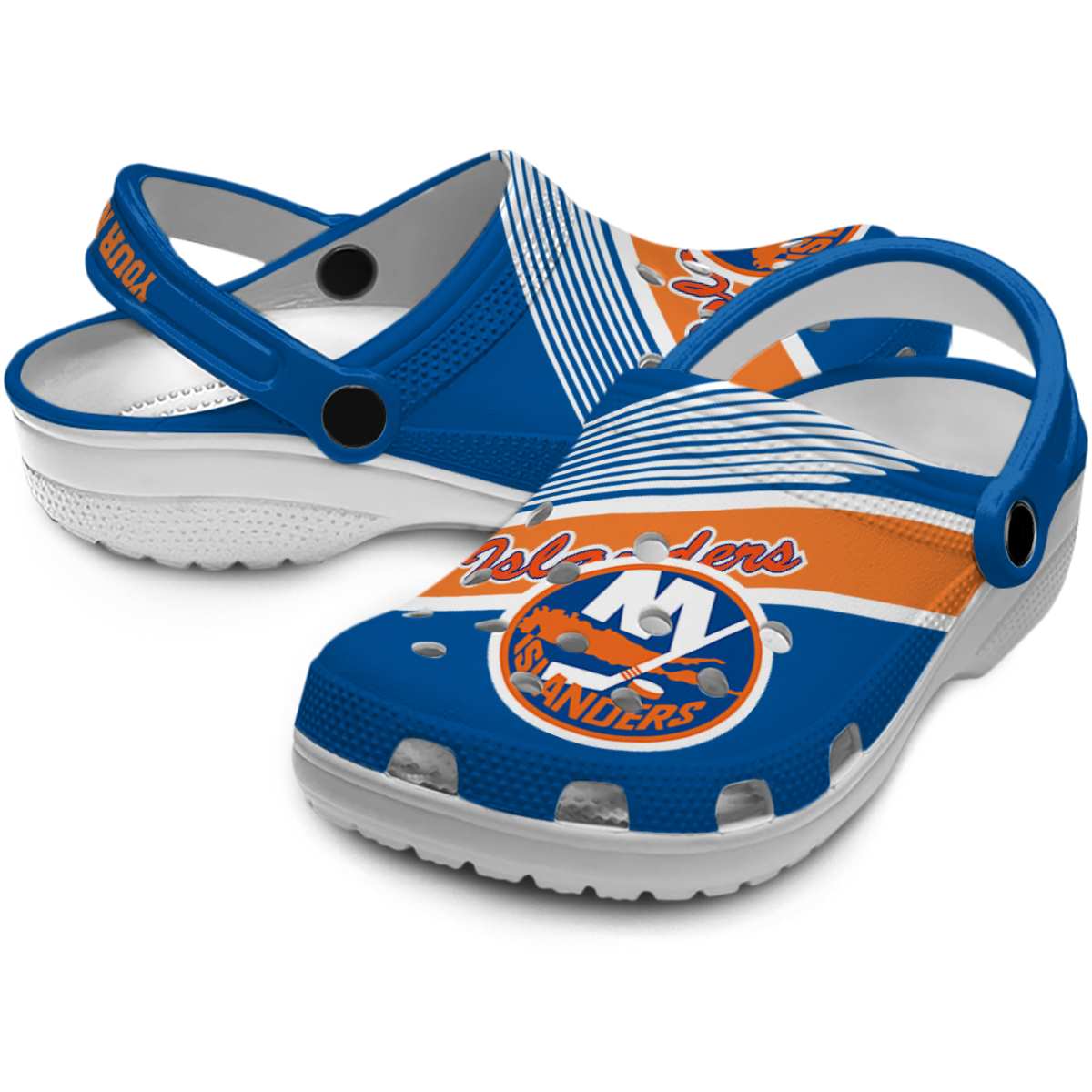 Merchidea New York Islanders NHL Sport Crocs Crocband Clogs Shoes Comfortable For Men Women and Kids