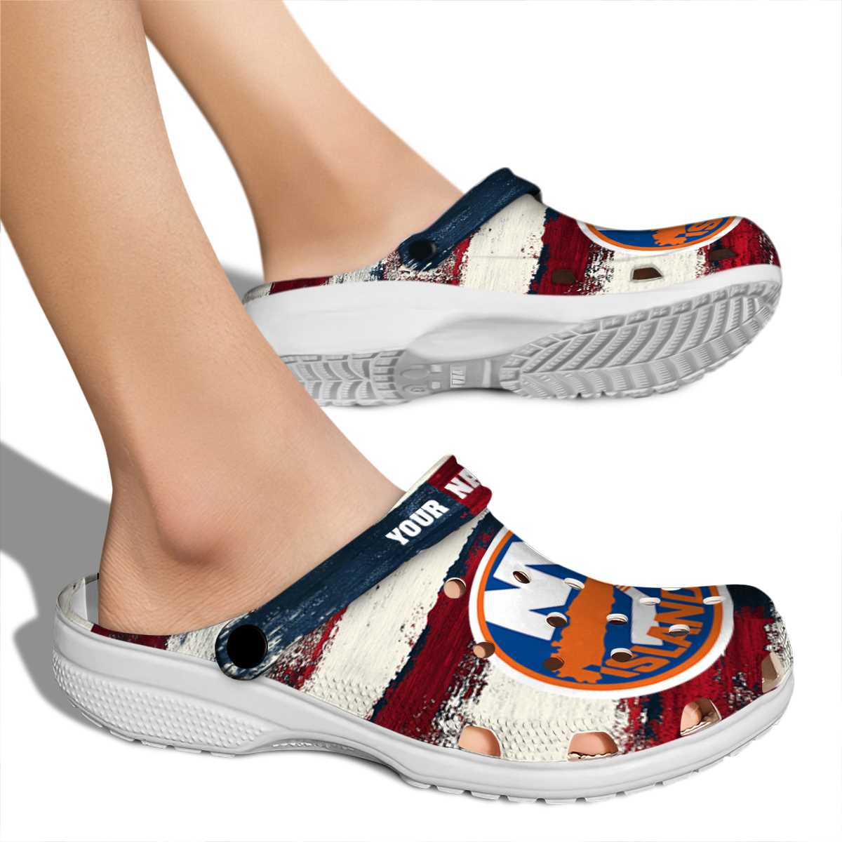 Merchidea New York Islanders NHL Sport Crocs Crocband Clogs Shoes Comfortable For Men Women and Kids