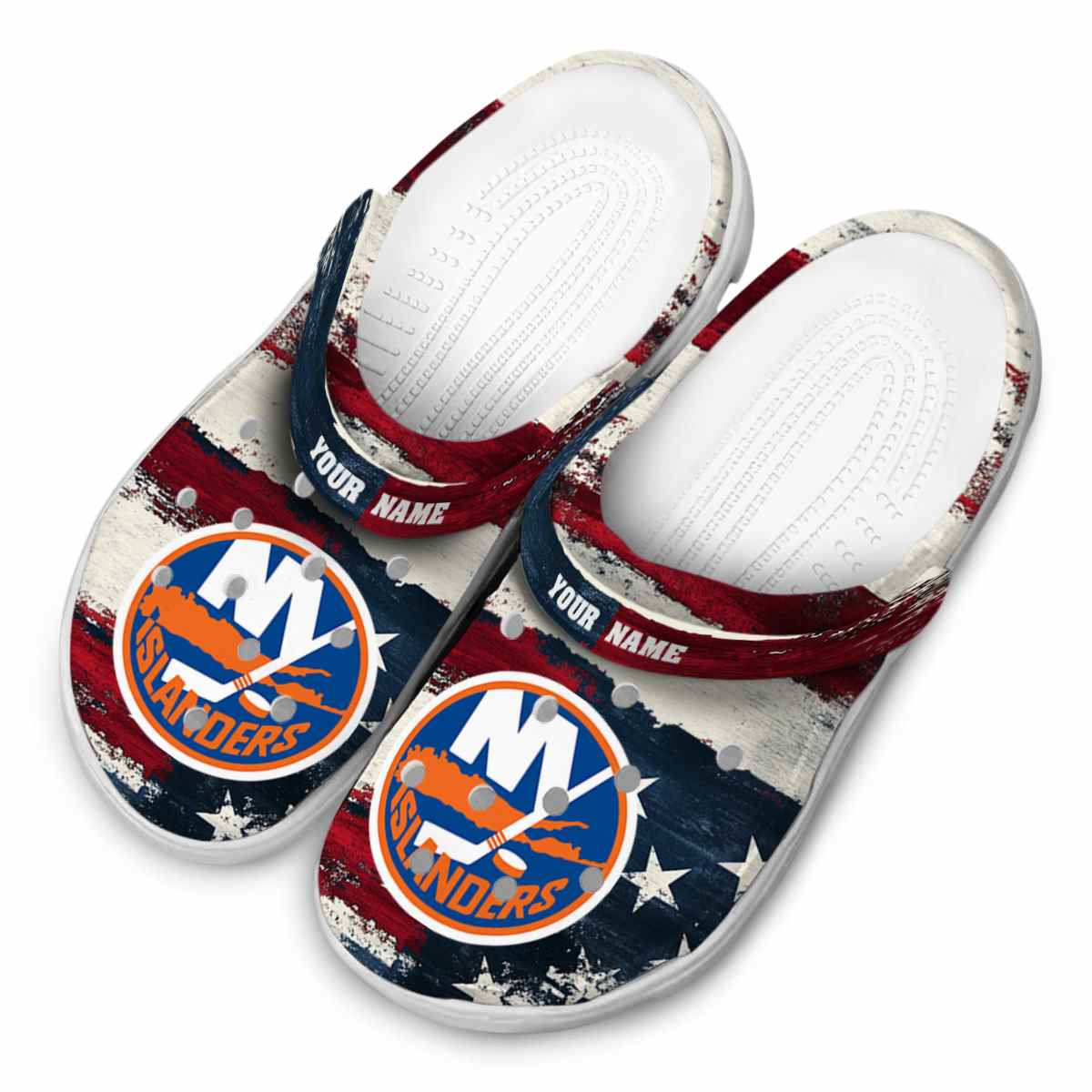 Merchidea New York Islanders NHL Sport Crocs Crocband Clogs Shoes Comfortable For Men Women and Kids