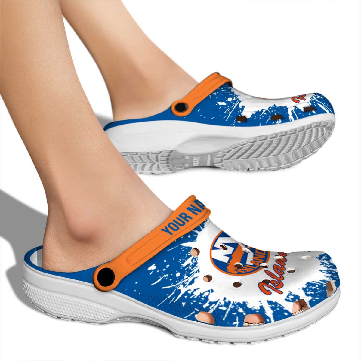 Merchidea New York Islanders NHL Sport Crocs Crocband Clogs Shoes Comfortable For Men Women and Kids