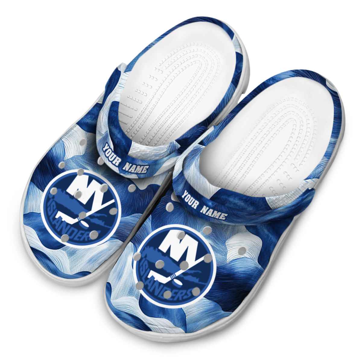 Merchidea New York Islanders NHL Sport Crocs Crocband Clogs Shoes Comfortable For Men Women and Kids