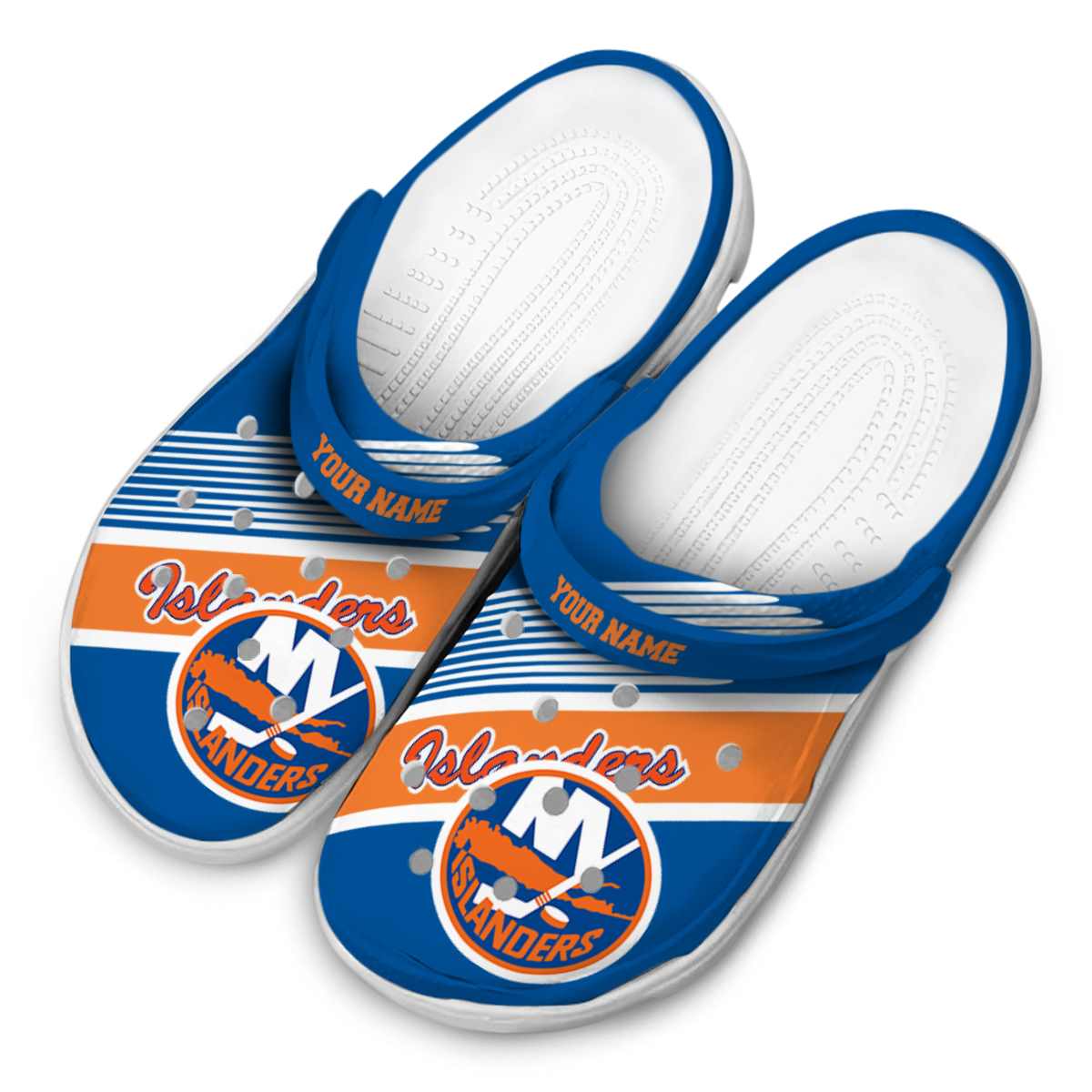 Merchidea New York Islanders NHL Sport Crocs Crocband Clogs Shoes Comfortable For Men Women and Kids