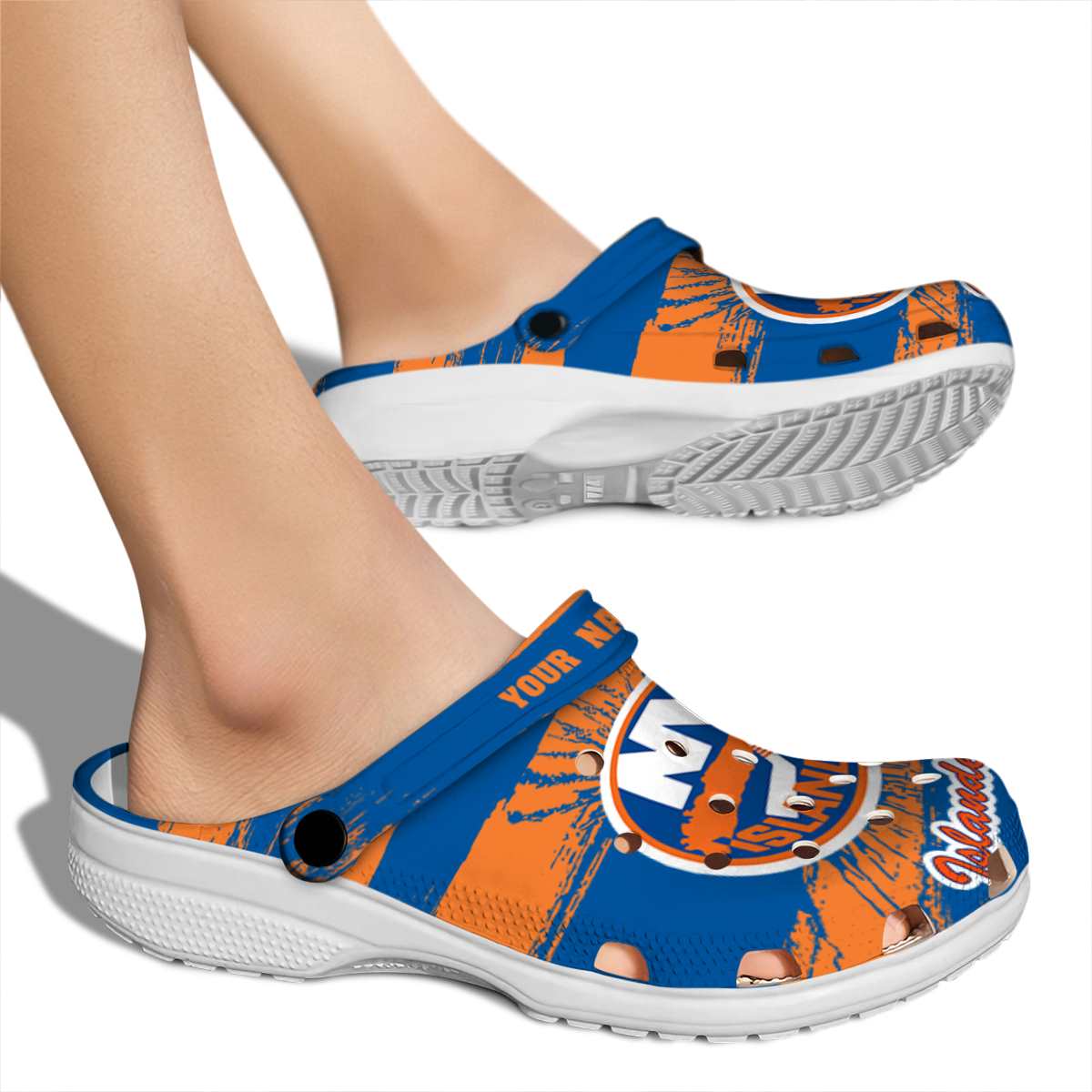 Merchidea New York Islanders NHL Sport Crocs Crocband Clogs Shoes Comfortable For Men Women and Kids