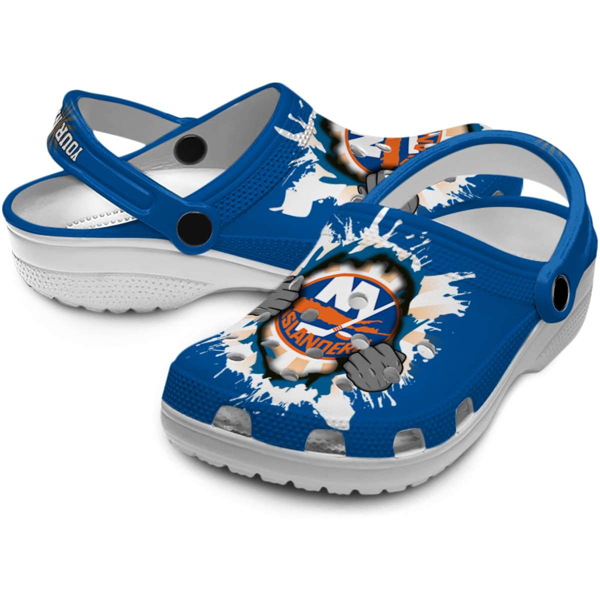 Merchidea New York Islanders NHL Sport Crocs Crocband Clogs Shoes Comfortable For Men Women and Kids