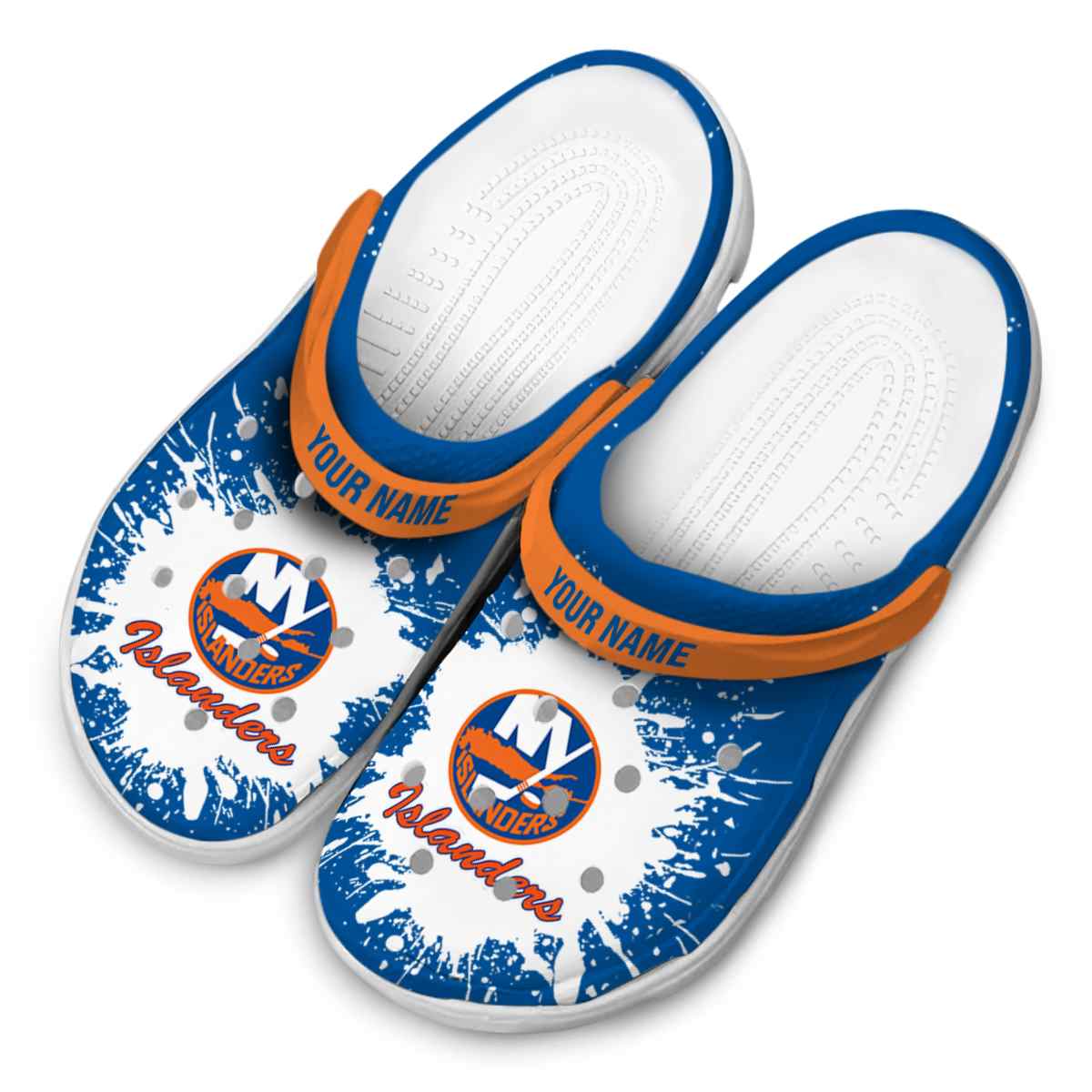 Merchidea New York Islanders NHL Sport Crocs Crocband Clogs Shoes Comfortable For Men Women and Kids
