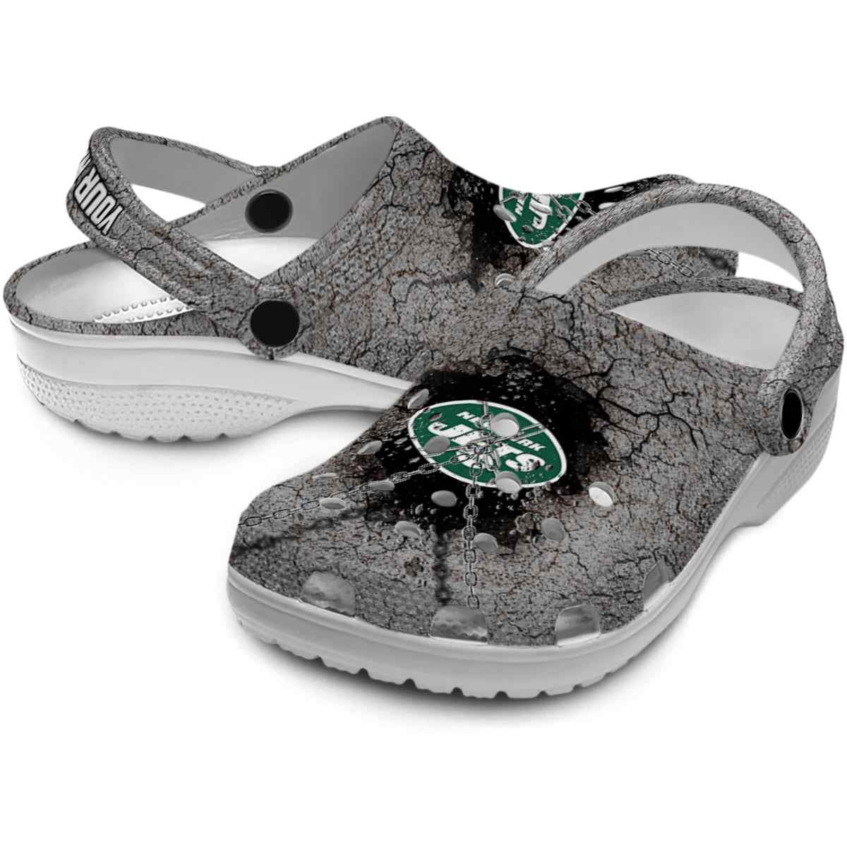 Merchidea New York Jets NFL Sport Crocs Crocband Clogs Shoes Comfortable For Men Women and Kids
