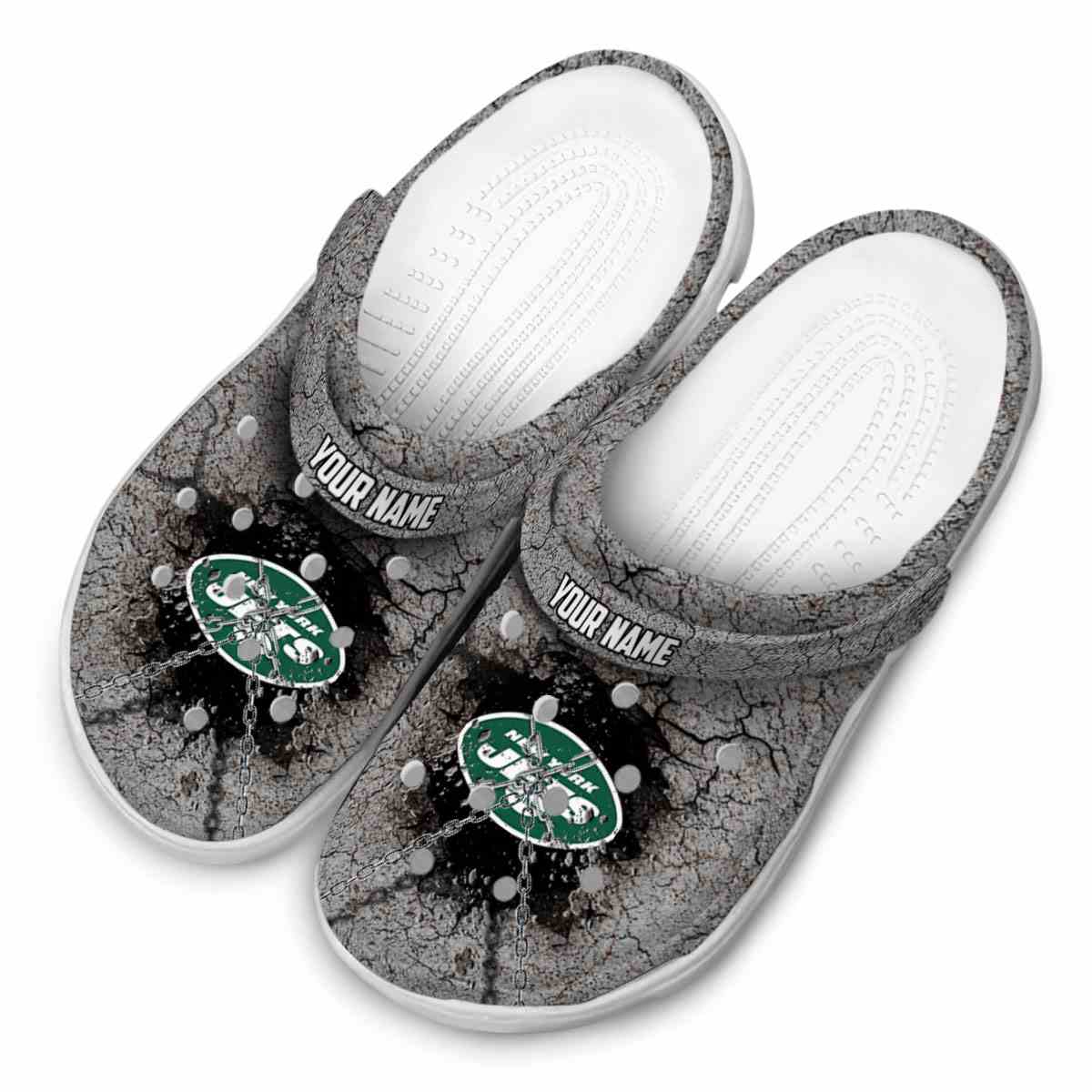 Merchidea New York Jets NFL Sport Crocs Crocband Clogs Shoes Comfortable For Men Women and Kids