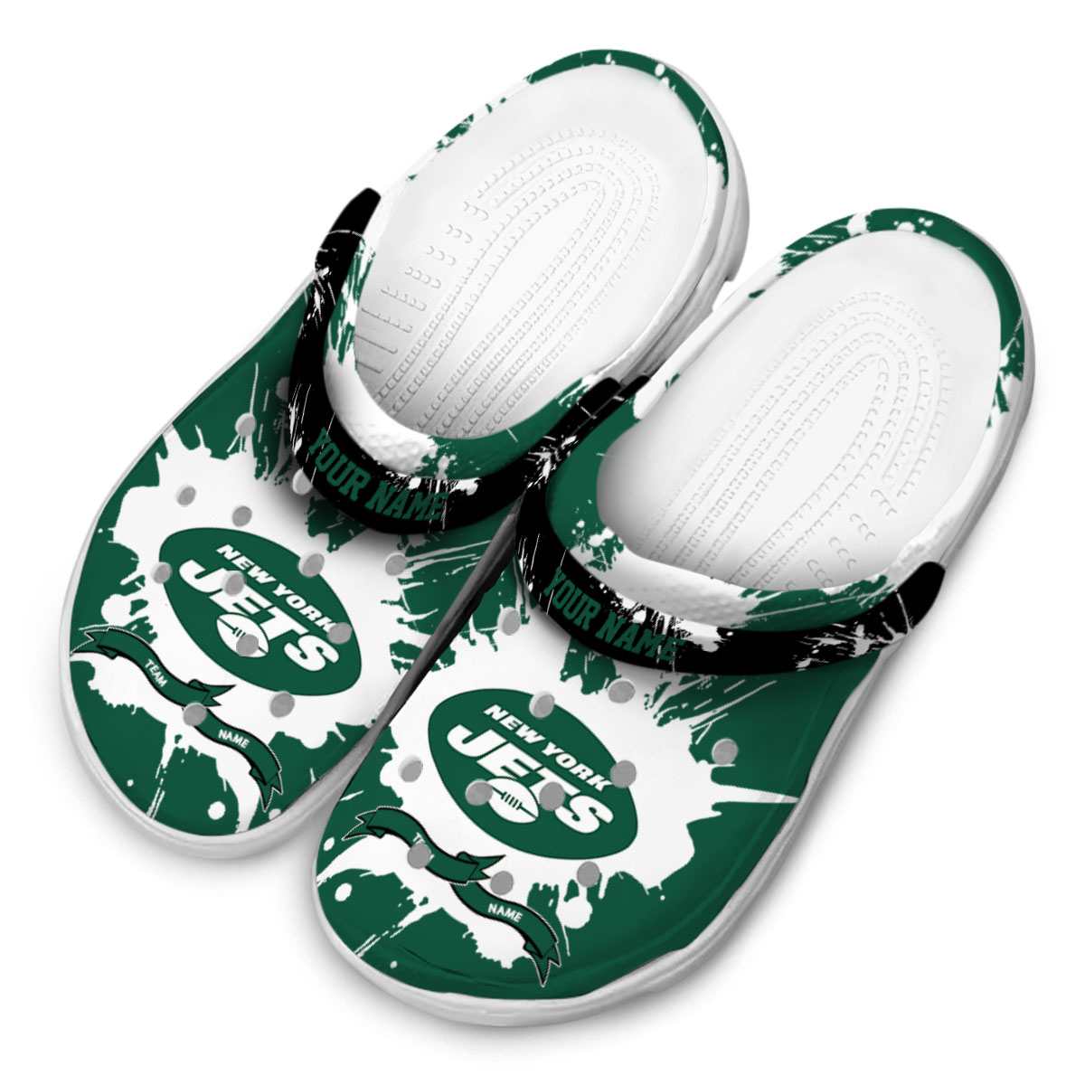 Merchidea New York Jets NFL Sport Crocs Crocband Clogs Shoes Comfortable For Men Women and Kids