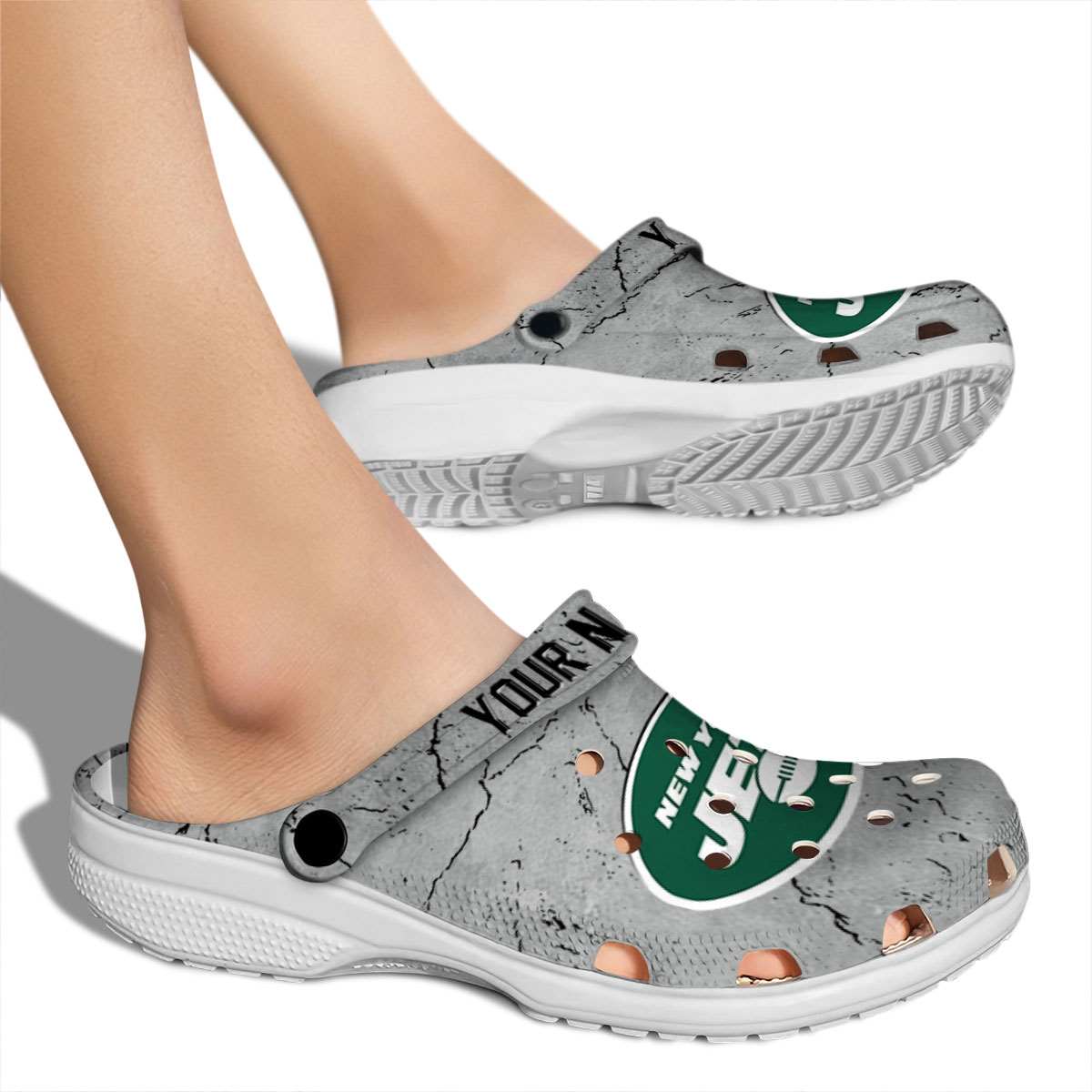 Merchidea New York Jets NFL Sport Crocs Crocband Clogs Shoes Comfortable For Men Women and Kids