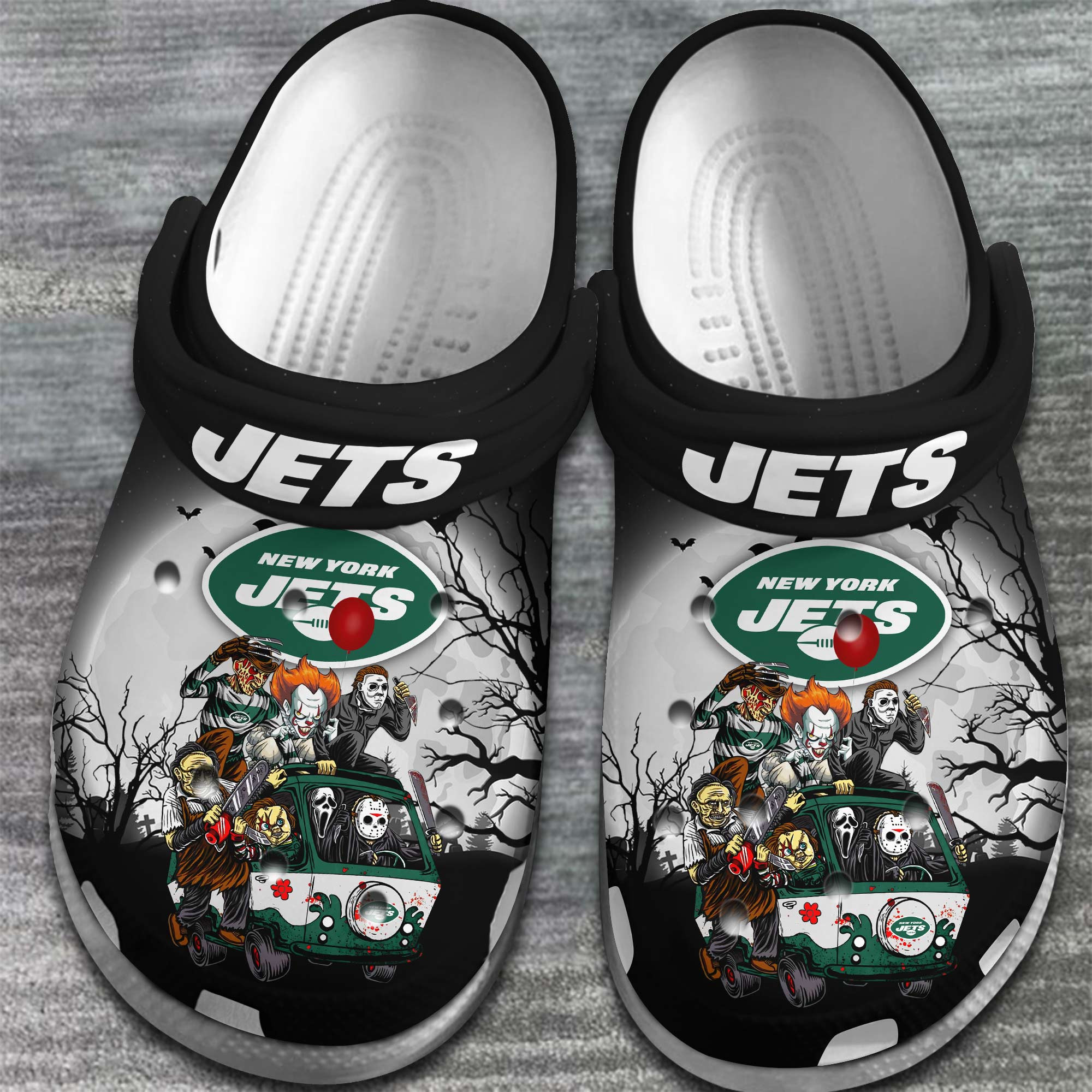 Merchidea New York Jets NFL Sport Crocs Crocband Clogs Shoes Comfortable For Men Women and Kids
