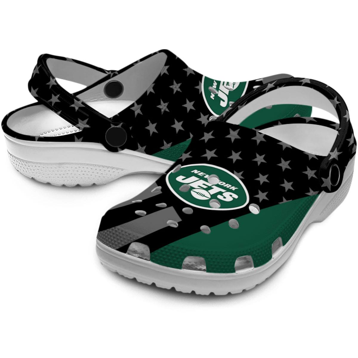 Merchidea New York Jets NFL Sport Crocs Crocband Clogs Shoes Comfortable For Men Women and Kids
