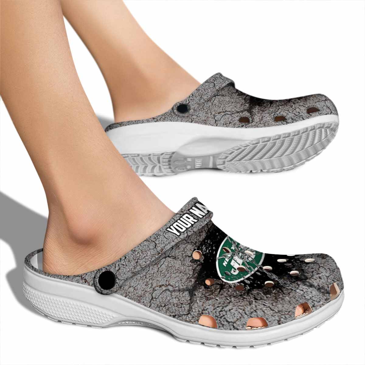 Merchidea New York Jets NFL Sport Crocs Crocband Clogs Shoes Comfortable For Men Women and Kids