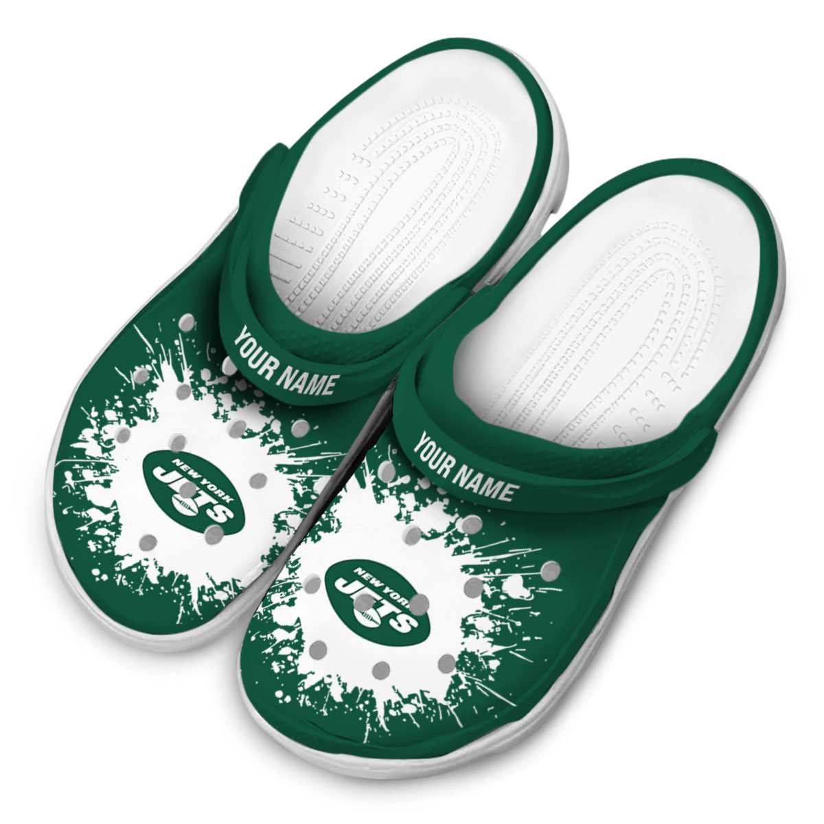 Merchidea New York Jets NFL Sport Crocs Crocband Clogs Shoes Comfortable For Men Women and Kids